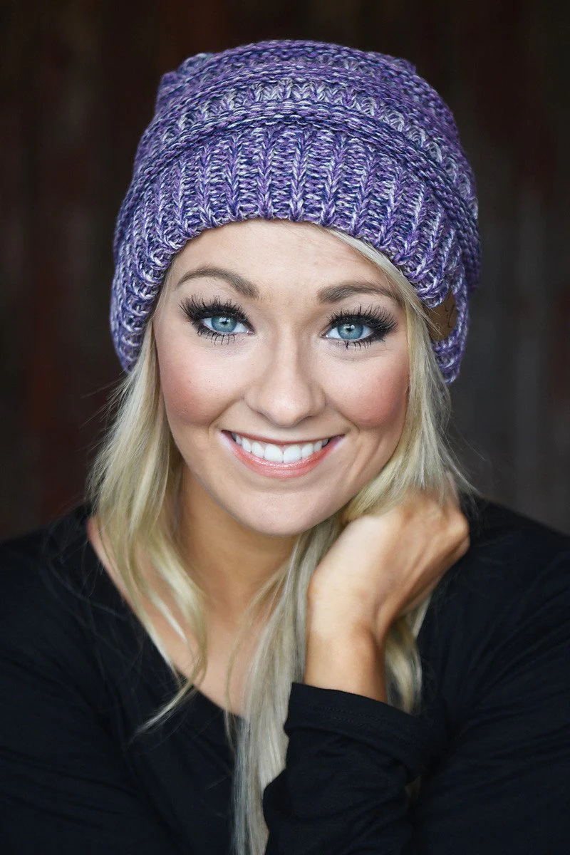 Purple Speckled Beanie - Image 4