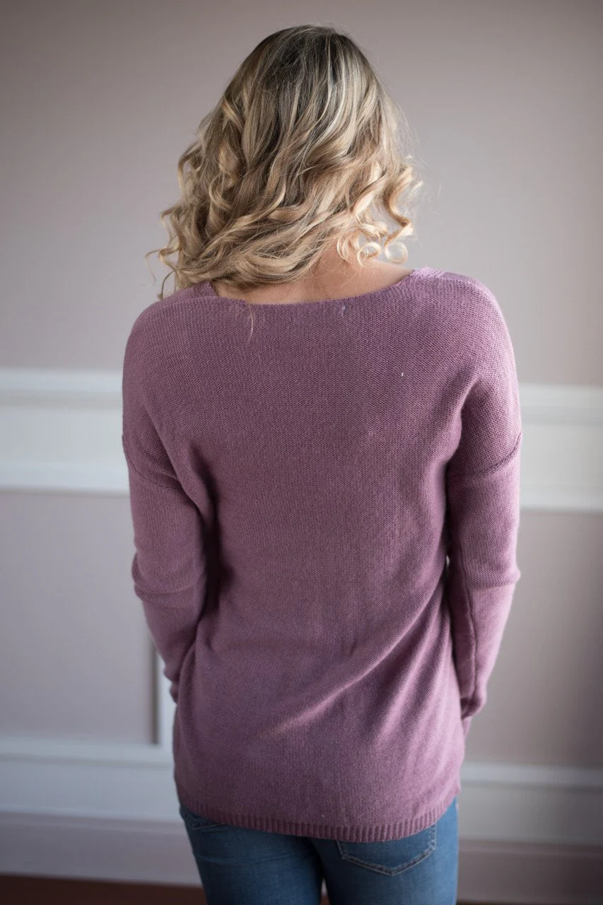 Purple Wrap Sweater - Image 4
