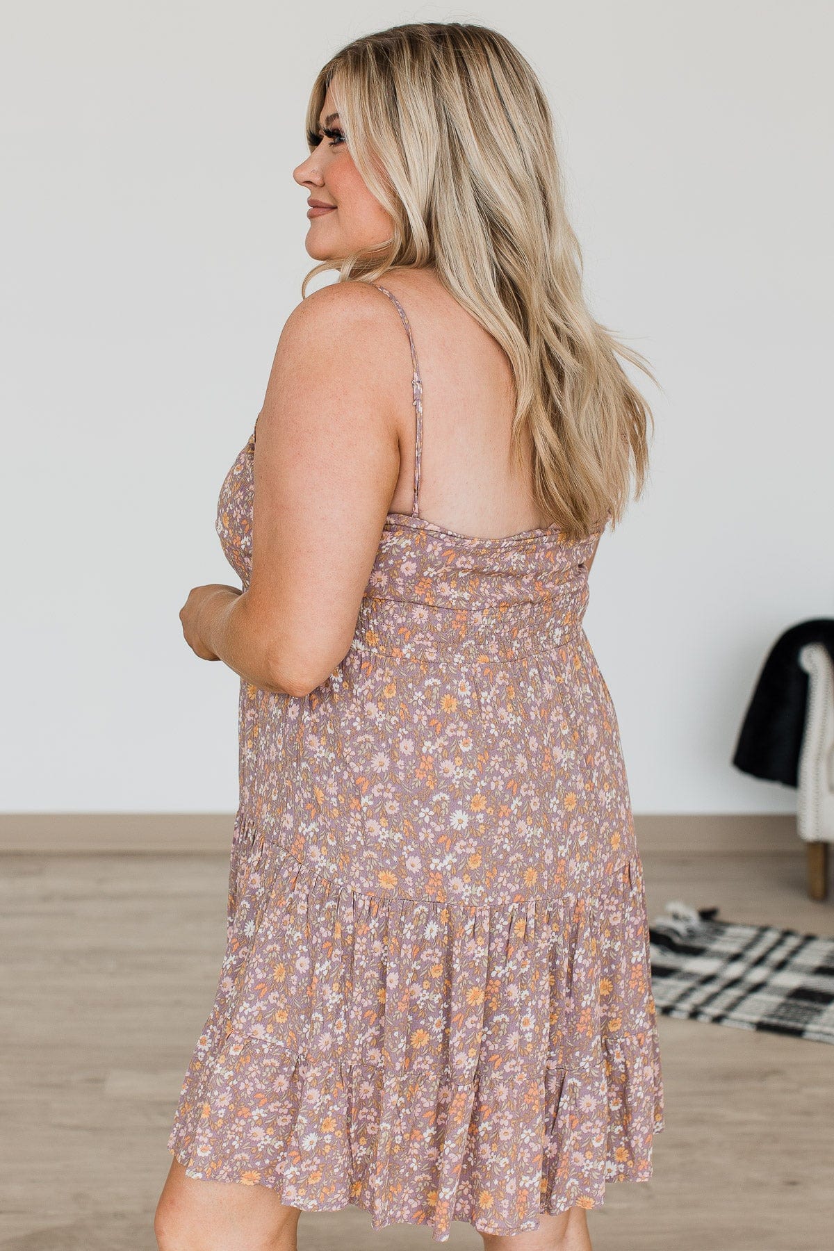 Put A Ring On It Smocked Dress- Dusty Lavender - Image 9