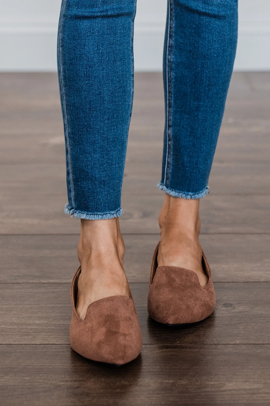 Qupid Zoom Flats- Mocha Suede - Image 3