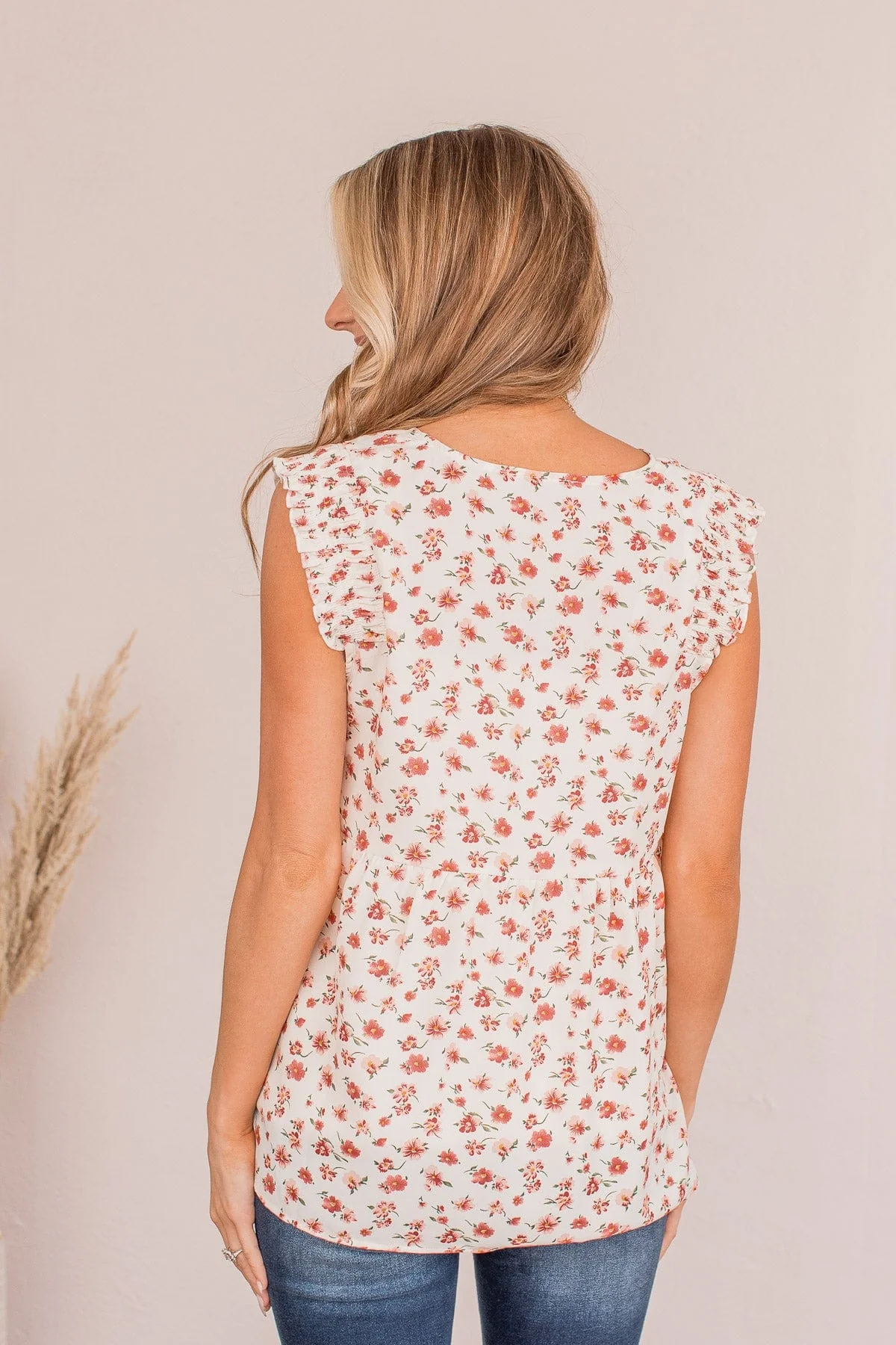 Radiant Aesthetic Floral Blouse- Ivory - Image 10