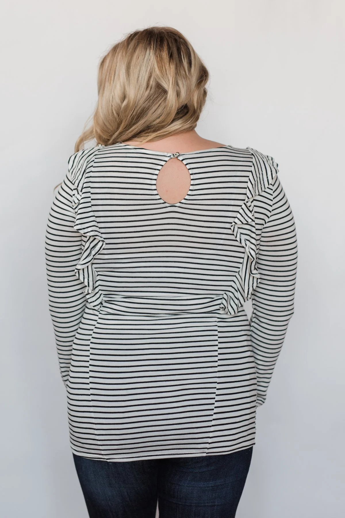 Radiant in Ruffles Long Sleeve Top - White - Image 12