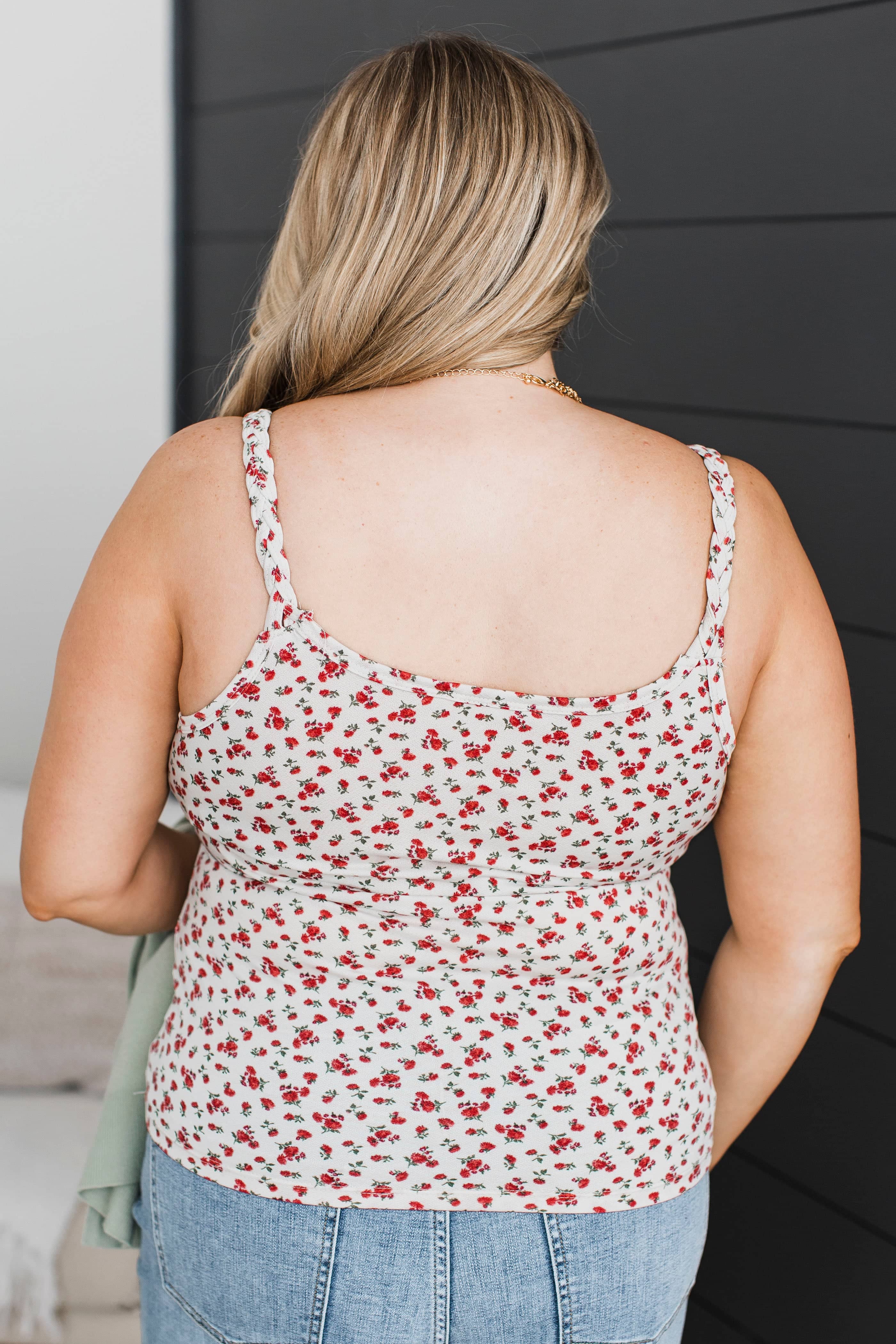 Radiant Life Floral Tank Top- Off-White - Image 8