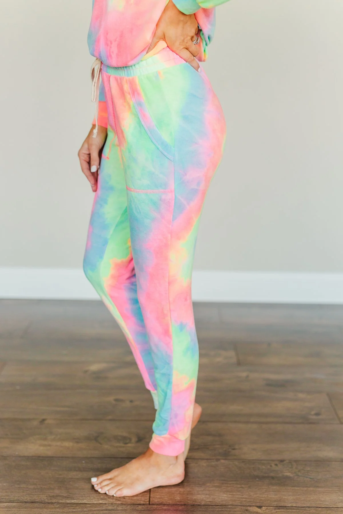 Radiant Smiles Tie-Dye Joggers- Rainbow - Image 5