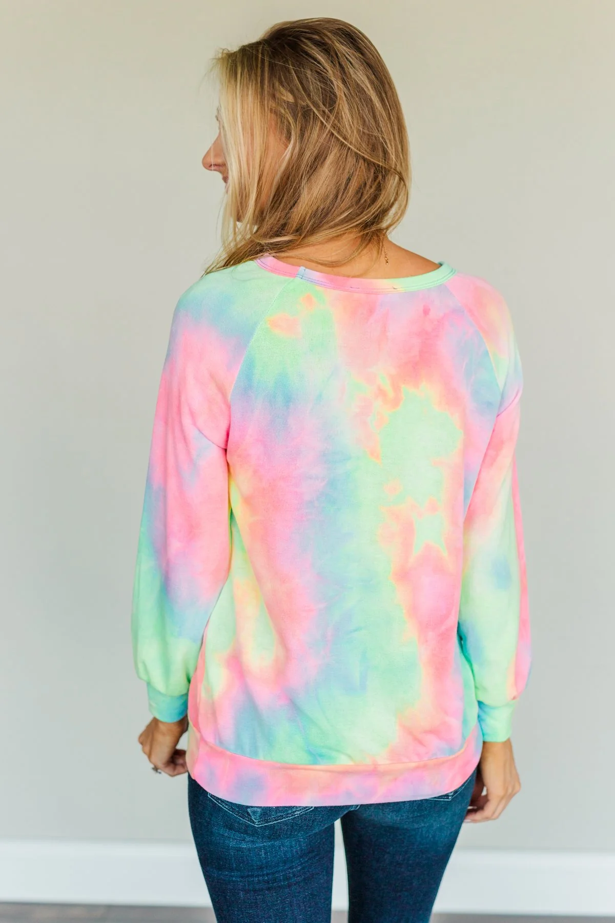 Radiant Smiles Tie-Dye Lounge Top- Rainbow - Image 7