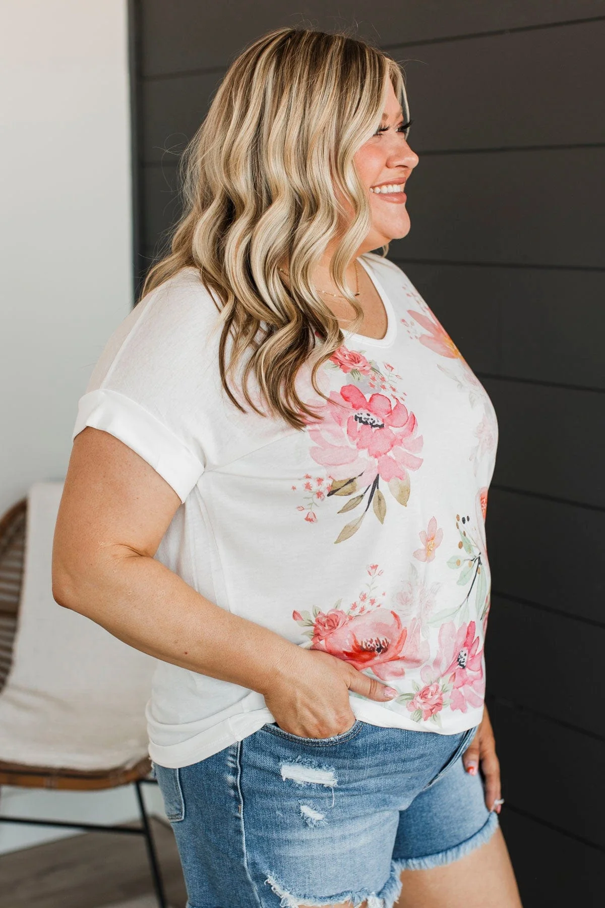 Rain Or Shine Floral Top- Ivory - Image 6