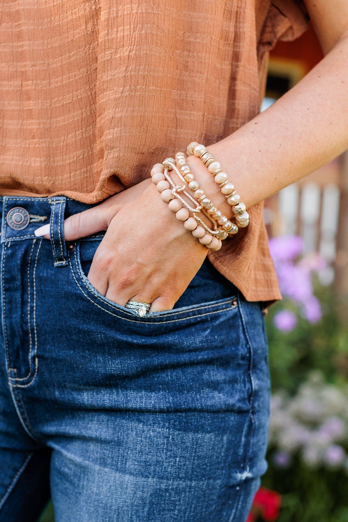 Raise The Standards Bracelet Set- Natural - Image 2