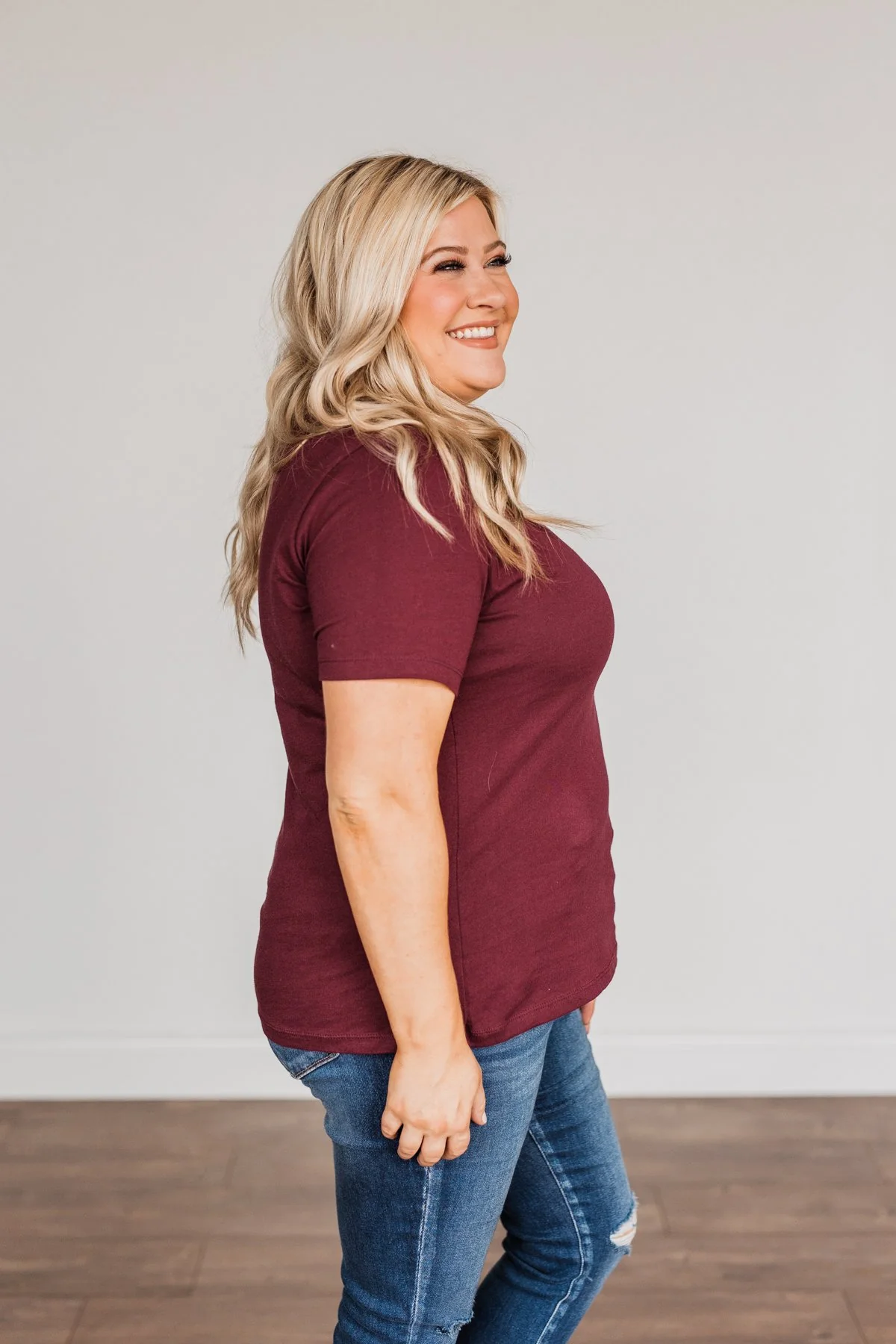 "Raise Them Kind" Graphic Tee- Maroon - Image 12