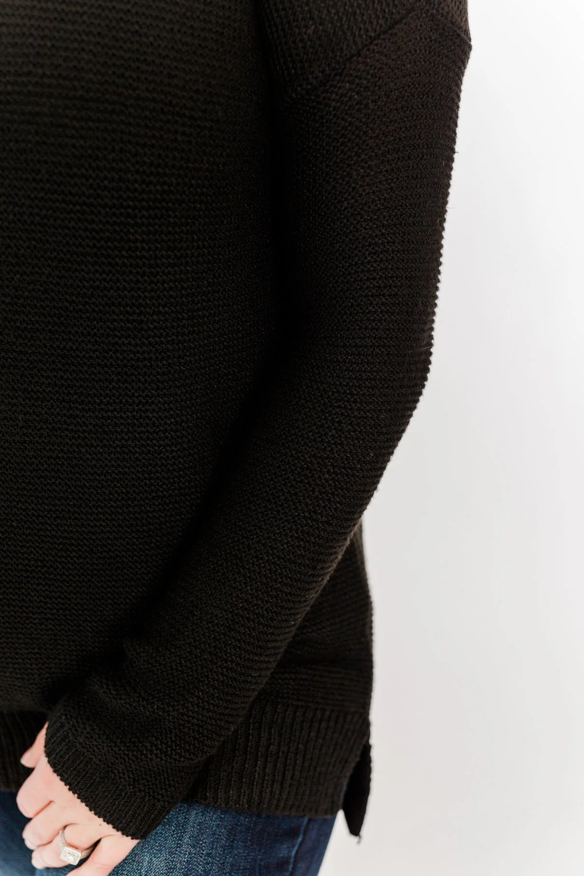 Reaching Out To You Knit Sweater- Black - Image 6
