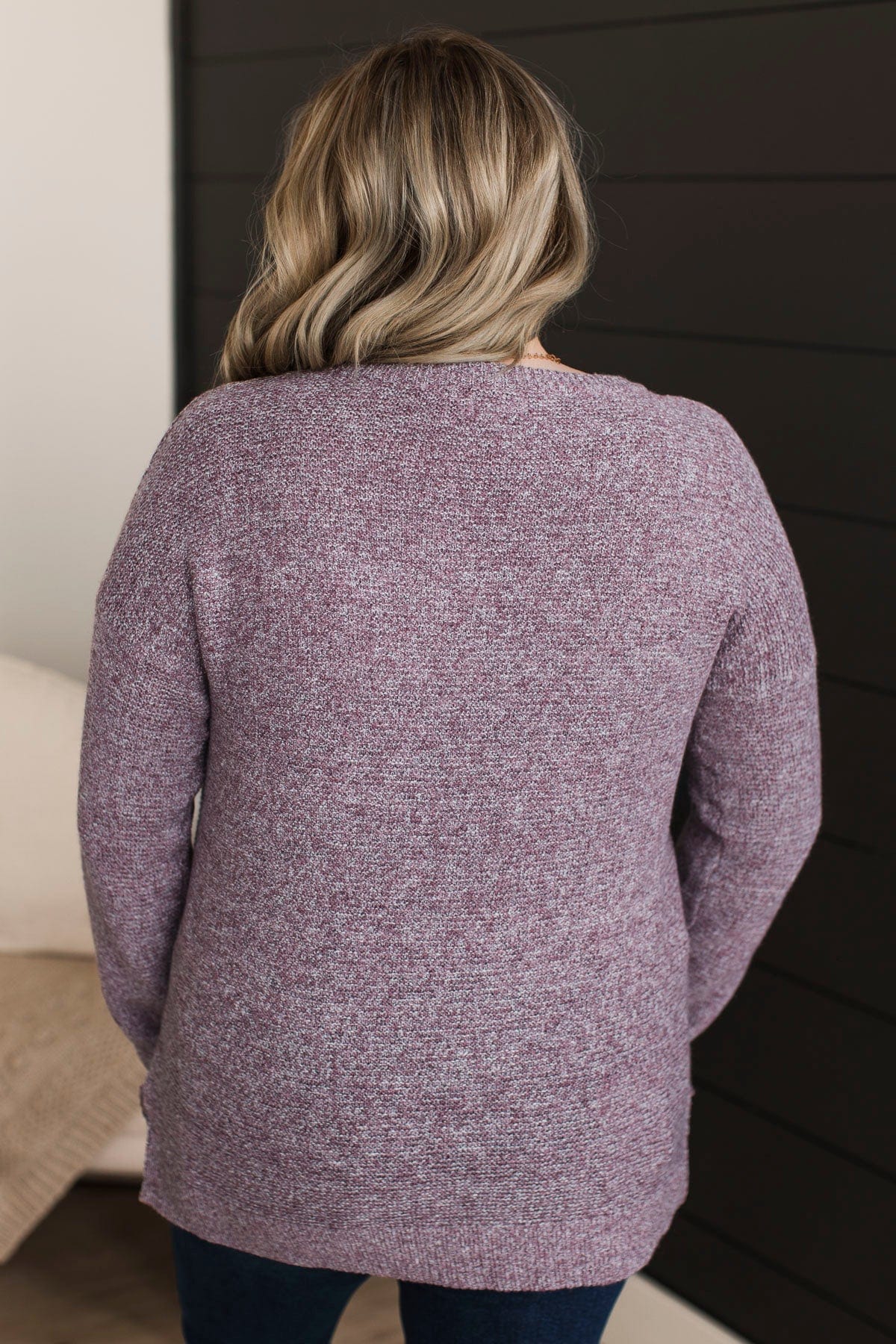 Reaching Out To You Knit Sweater- Purple - Image 6