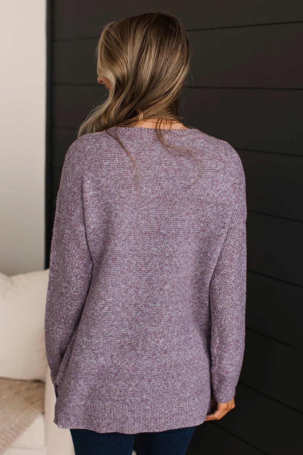 Reaching Out To You Knit Sweater- Purple - Image 7
