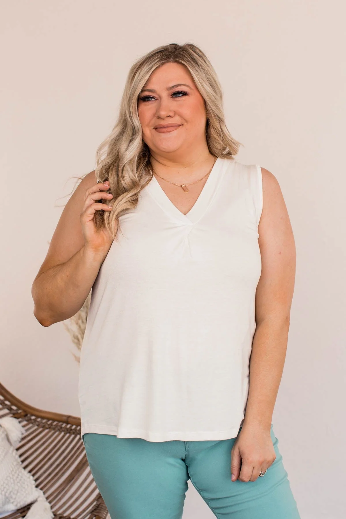 Ready To Begin Tank Top- Ivory - Image 2
