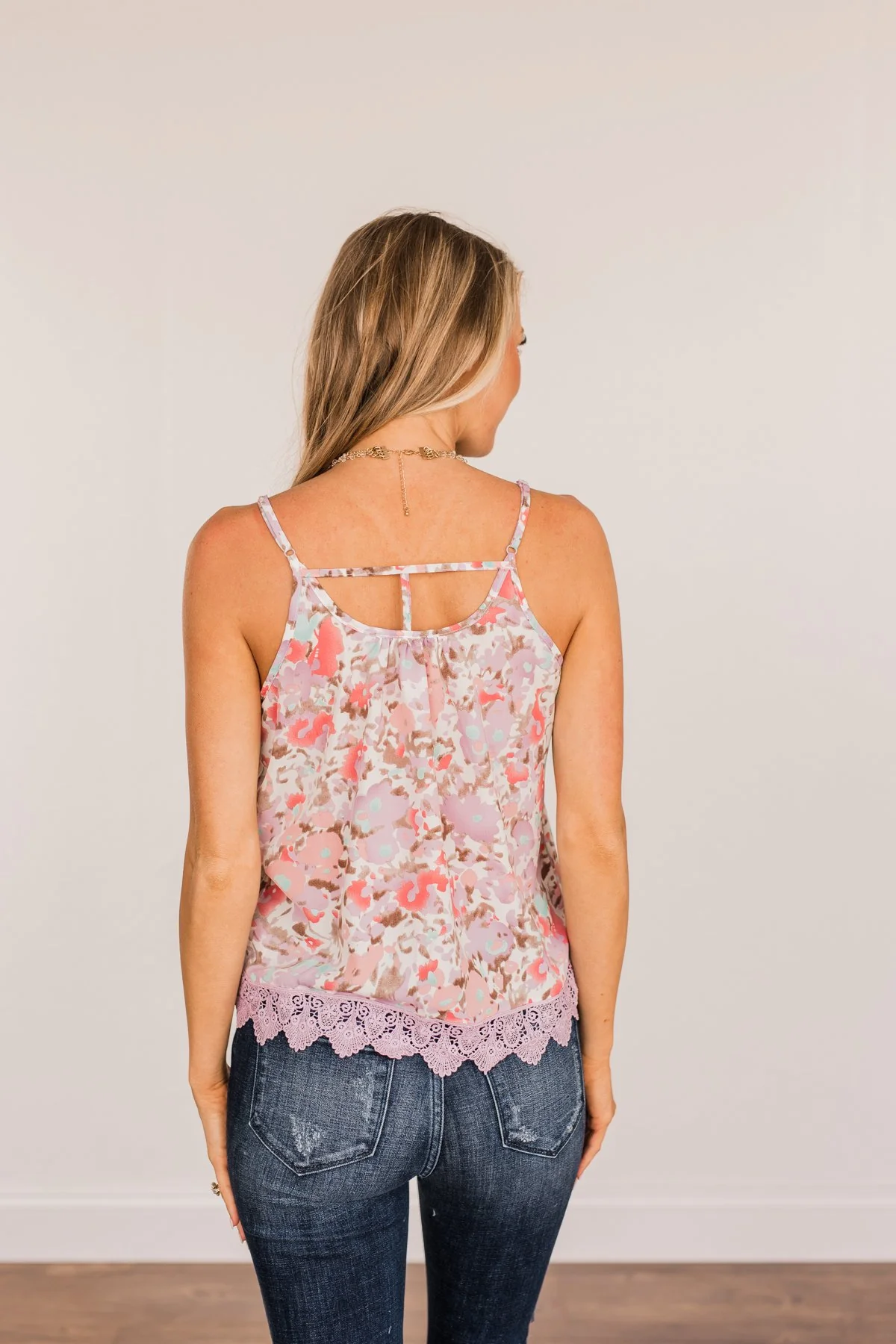 Ready To Bloom Floral Tank Top- Lilac & Pink - Image 12