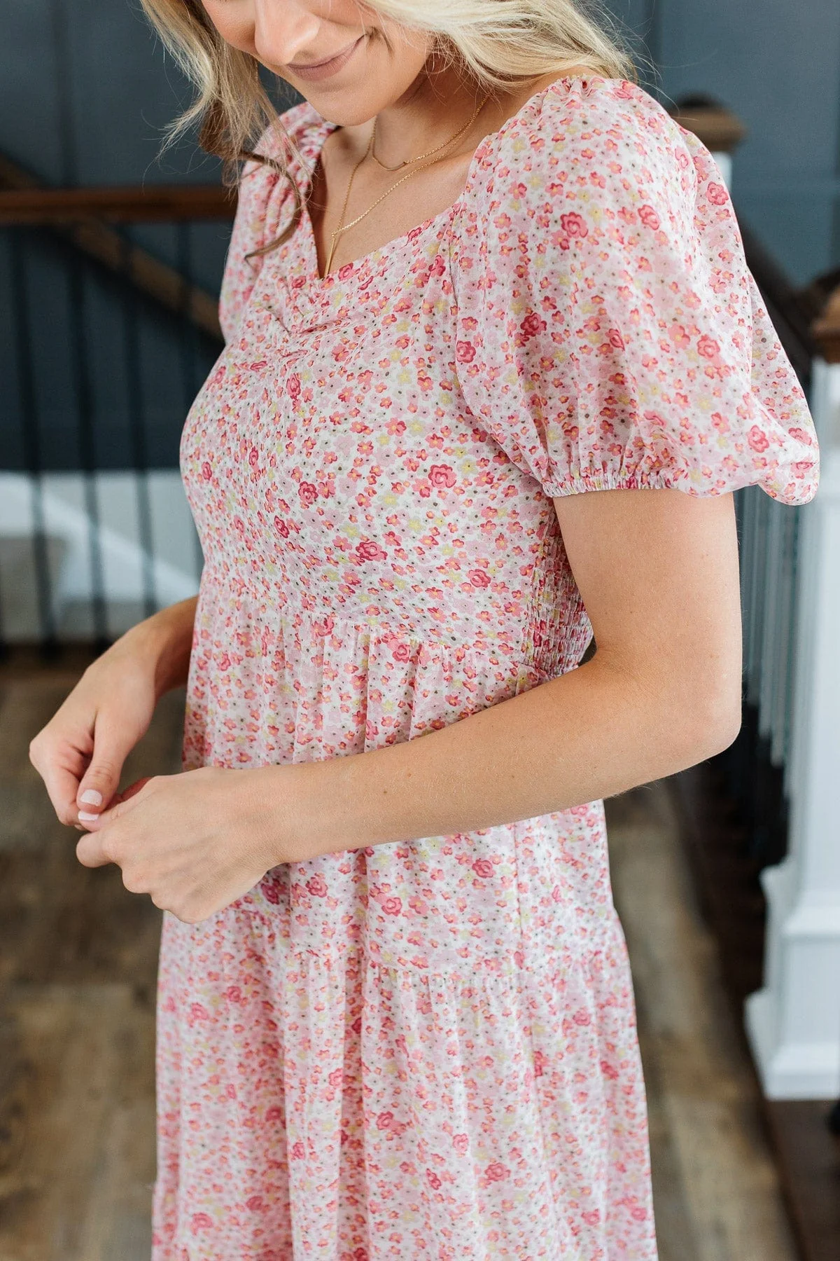 Ready To Mingle Tiered Maxi Dress- Pink - Image 3