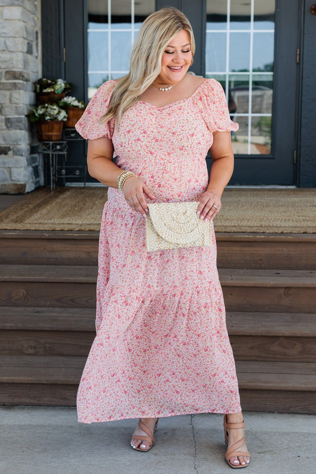 Ready To Mingle Tiered Maxi Dress- Pink - Image 7
