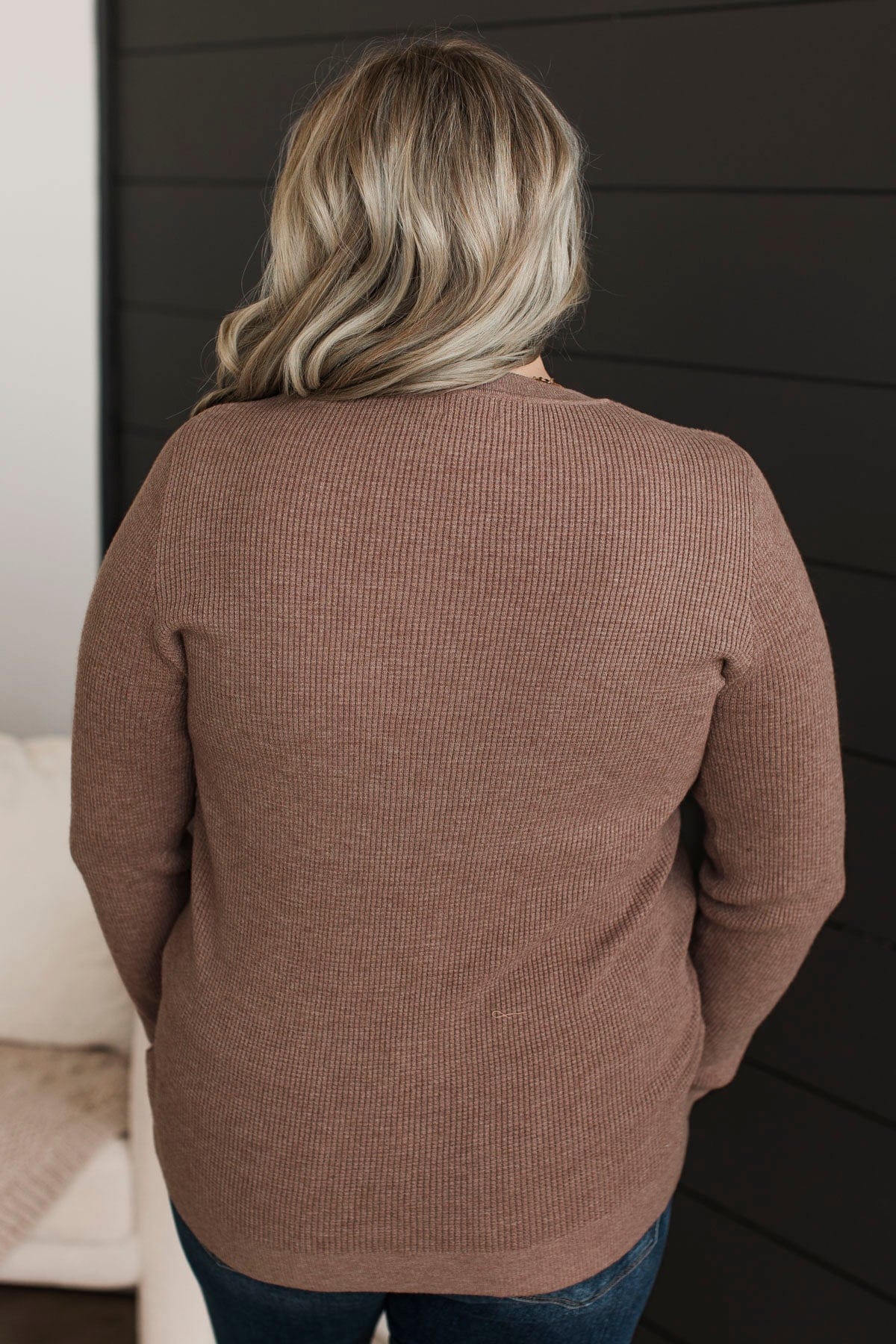 Reasons To Smile Knit Sweater- Mocha - Image 8