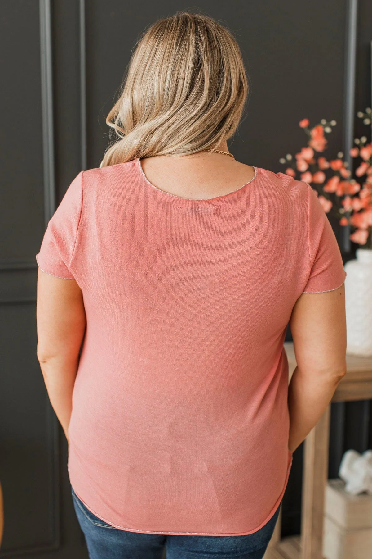 Remarkable Confidence Knit Top- Coral - Image 6
