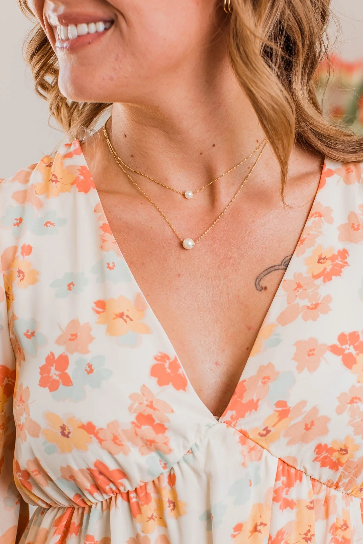 Remember Me 2-Tier Necklace- Gold - Image 2
