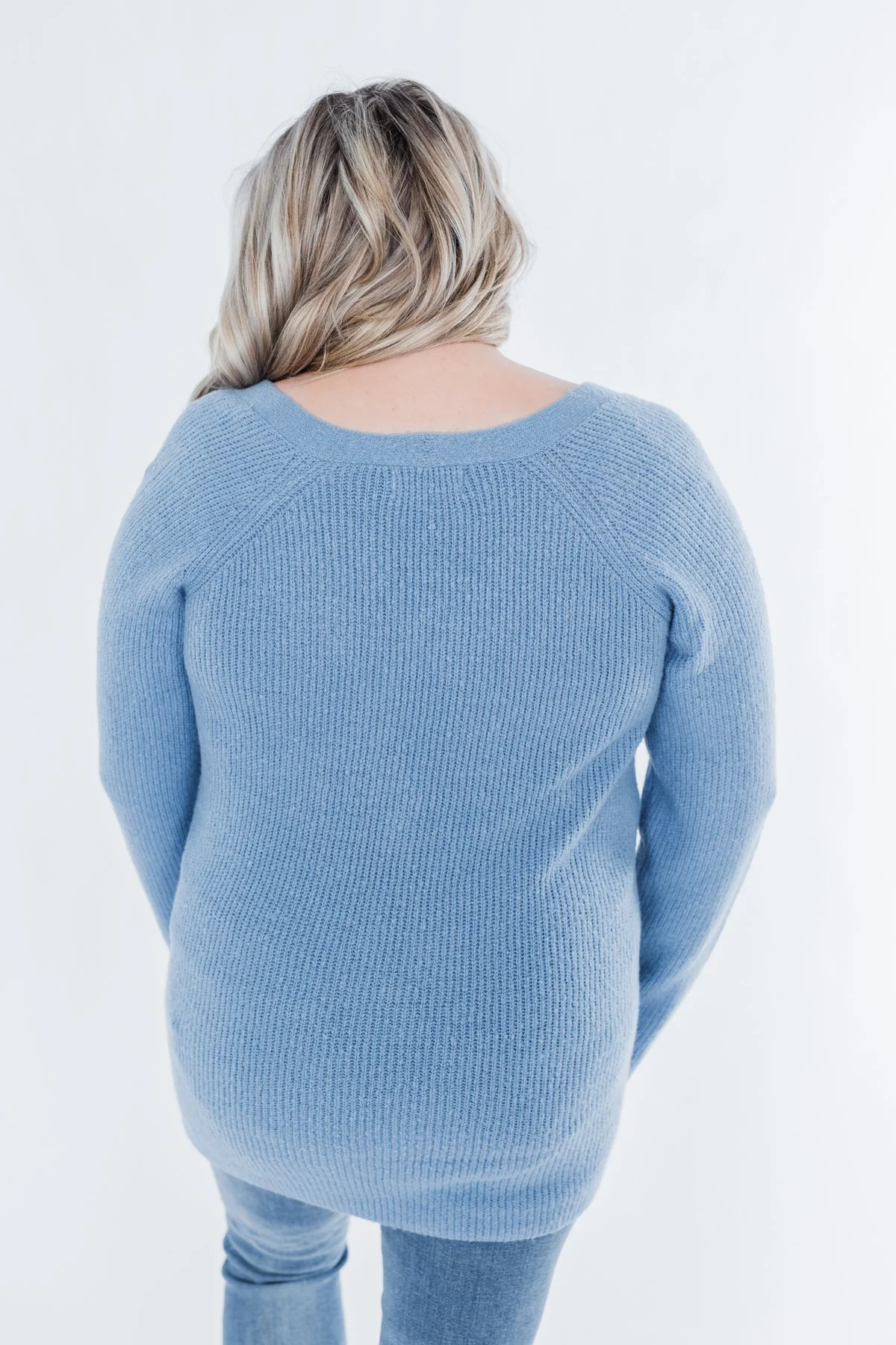 Remind Me Again Knit Sweater- Blue - Image 10