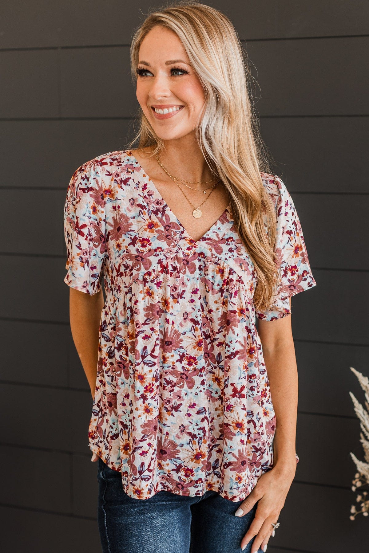 Reminisce With Me Floral Top- Terracotta - Image 4