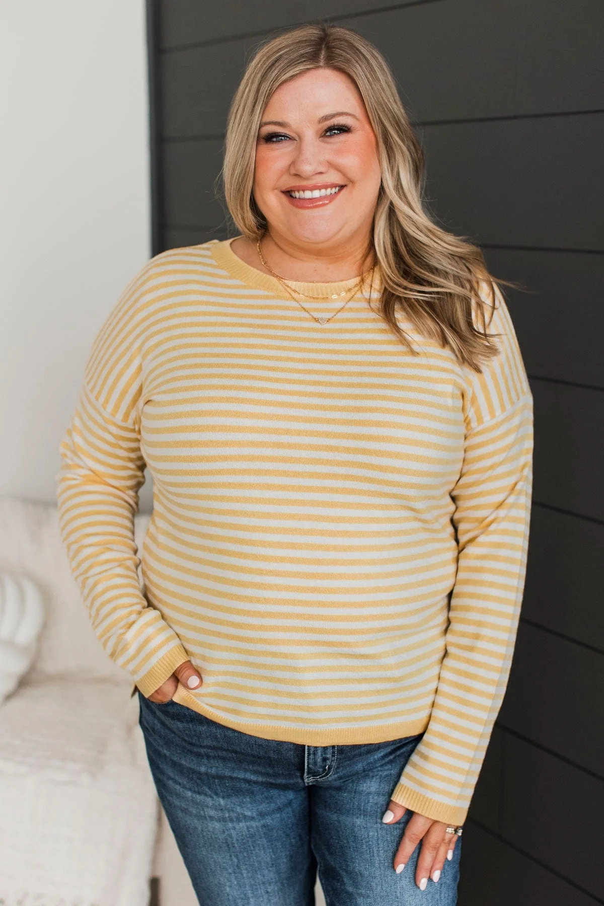 Requesting The Best Striped Sweater- Yellow - Image 4