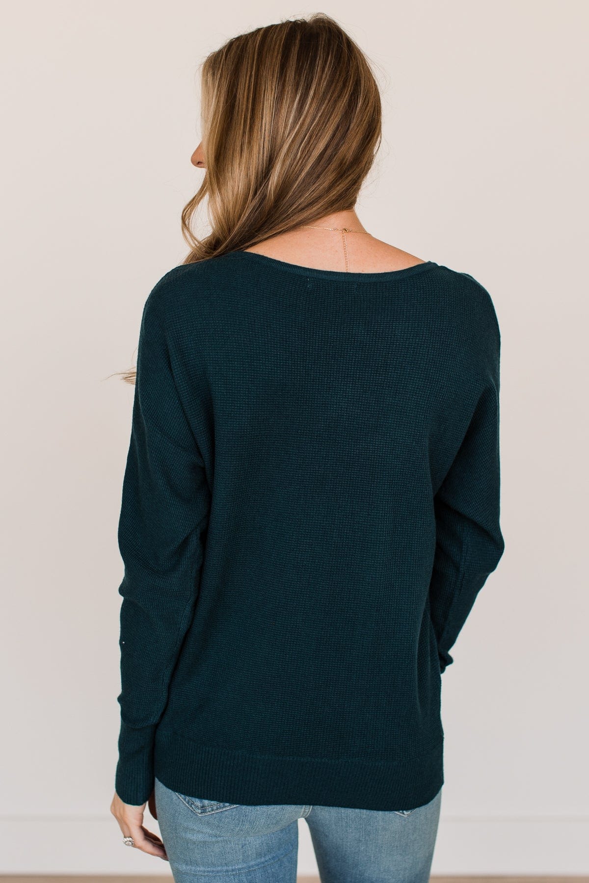 Revealing Devotion Knit Sweater- Dark Teal - Image 9