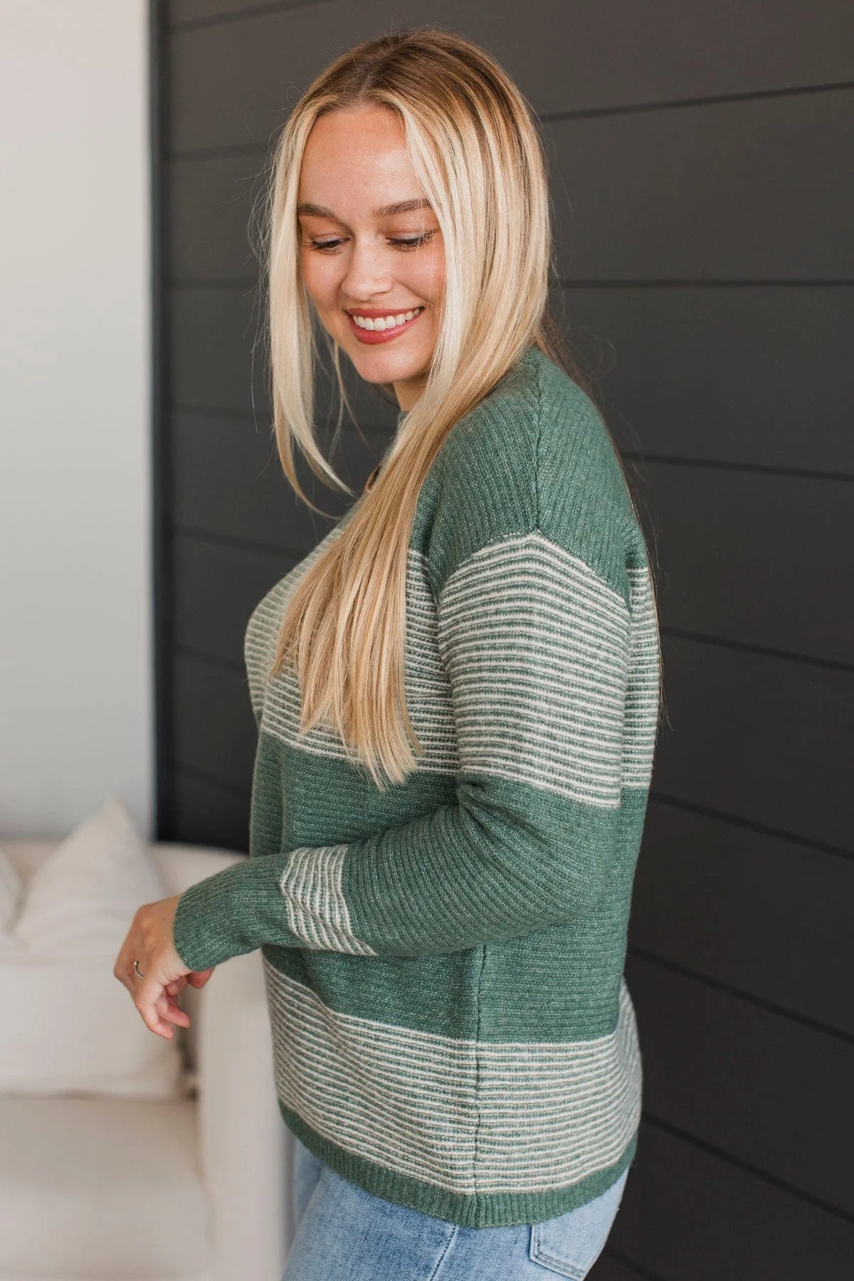 Right Back To You Knit Sweater- Kale - Image 5