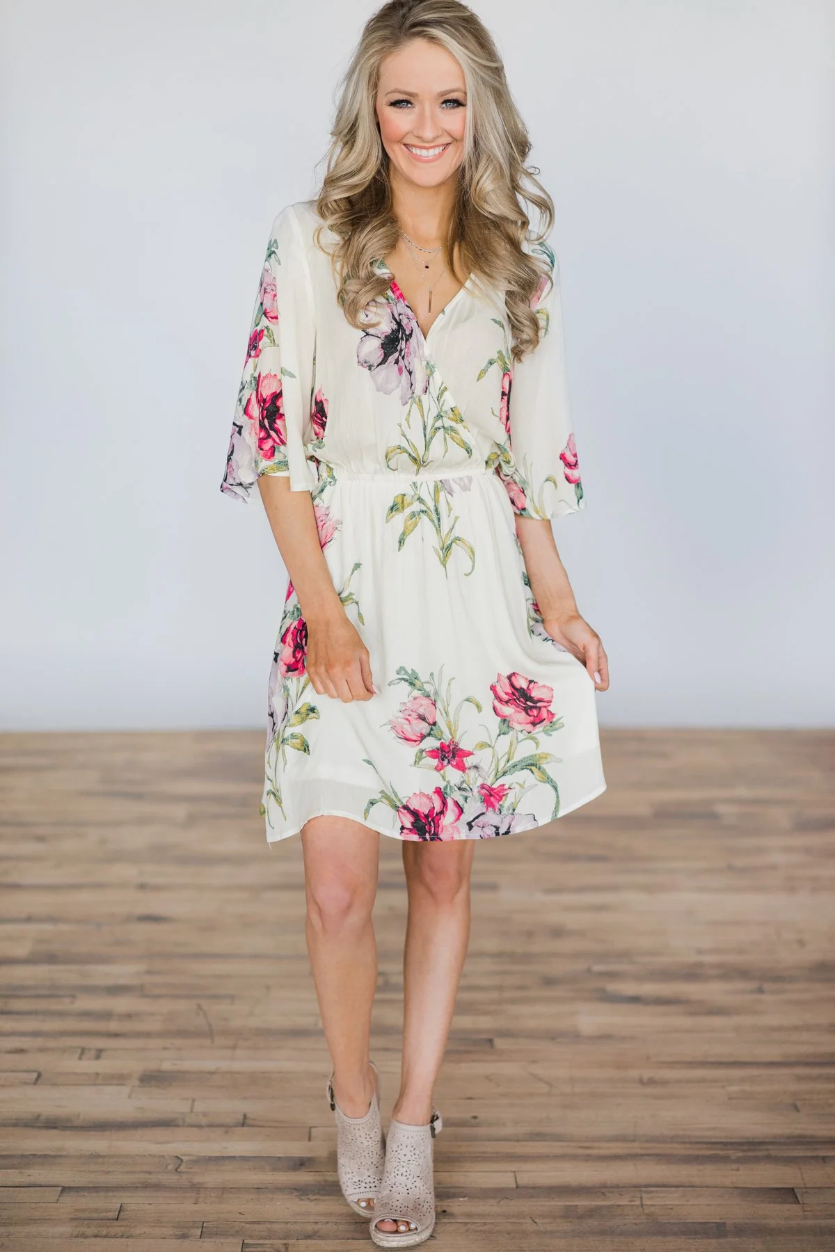 Right from the Start Cream Floral Dress