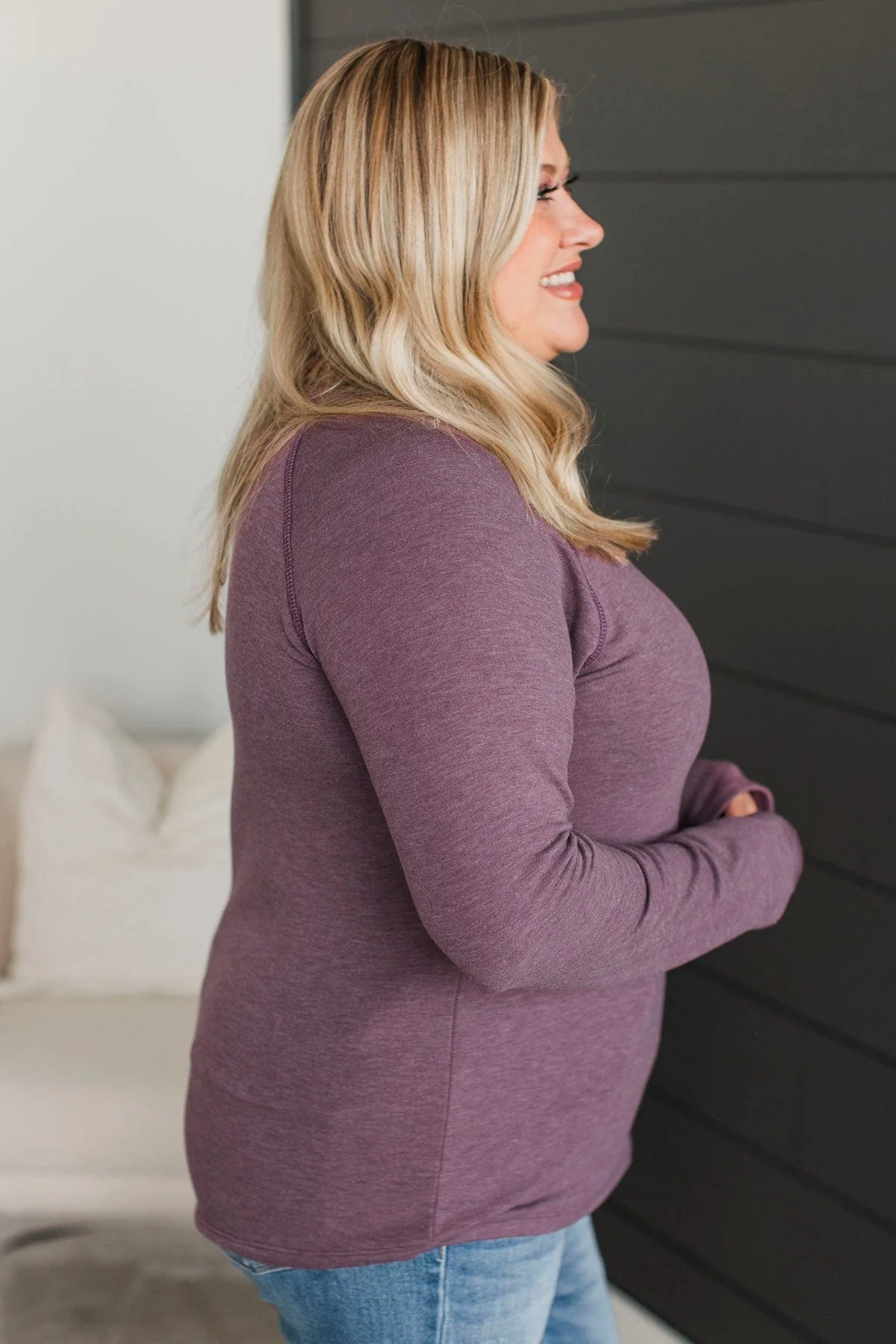 Right Next To You Knit Top- Light Plum - Image 5