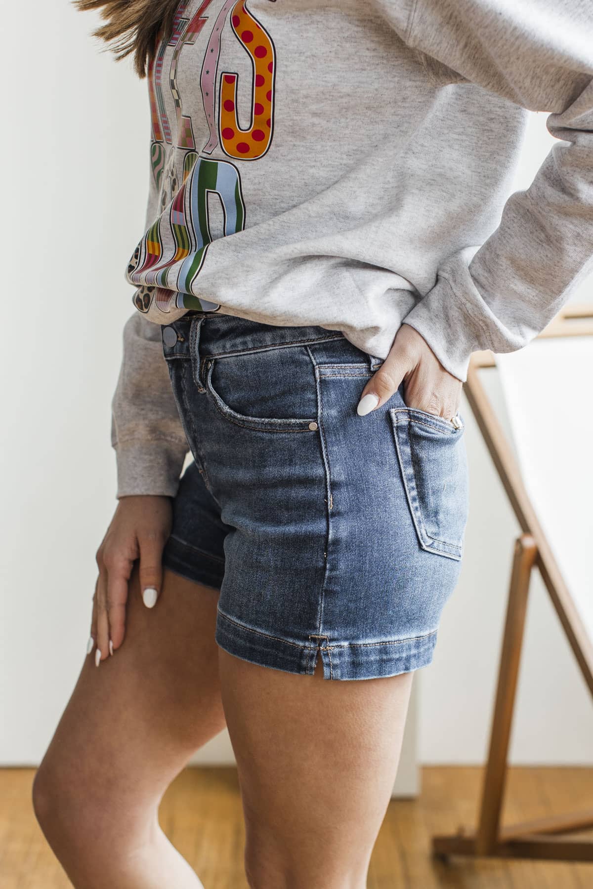 Risen Denim Shorts- Havana Wash - Image 5