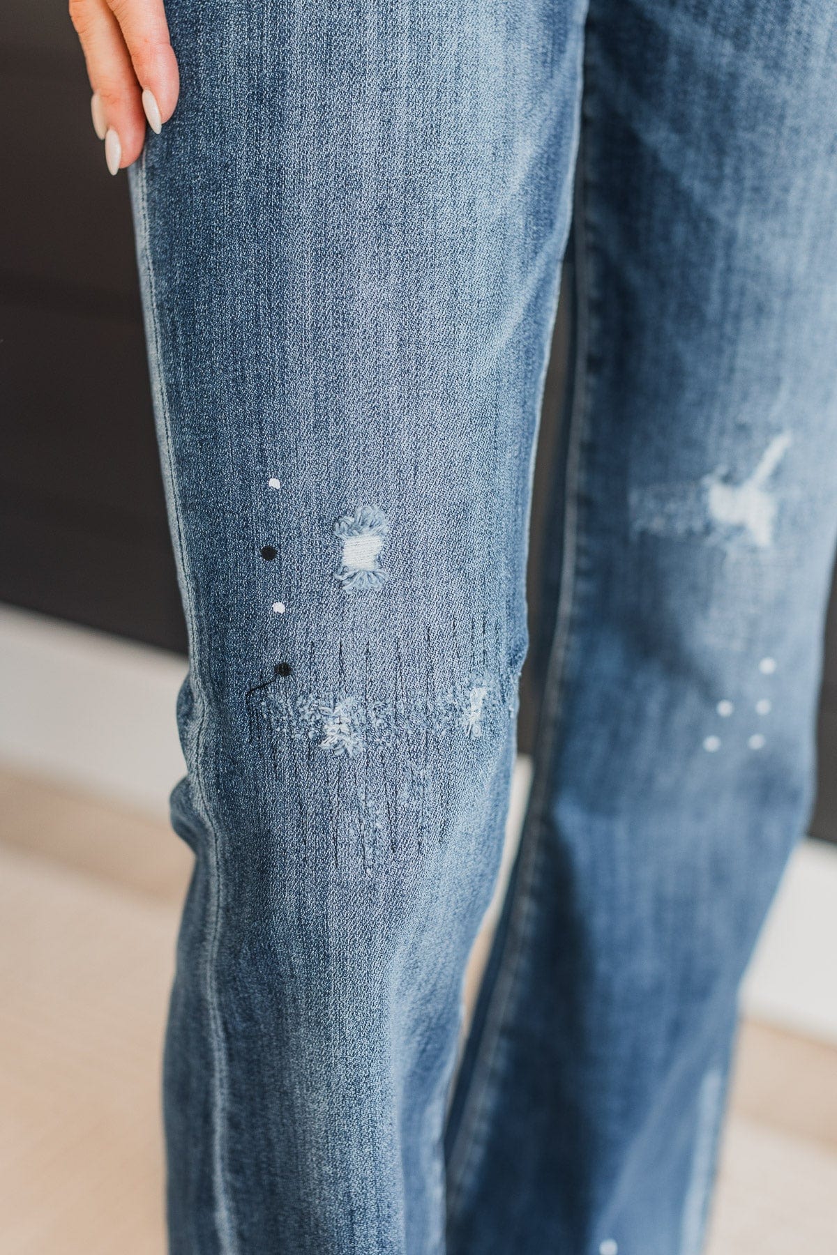 Risen High-Rise Flare Jeans- Shana Wash - Image 3