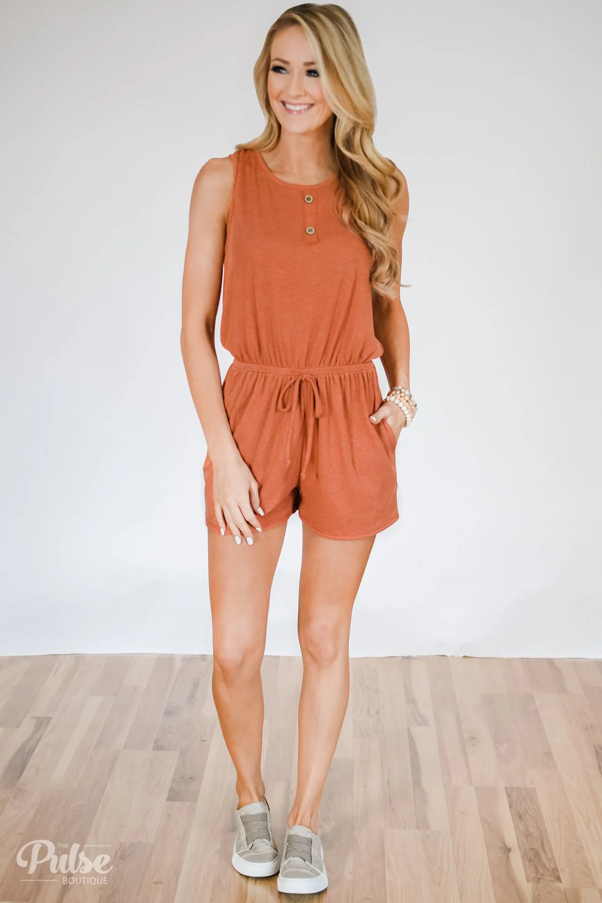 Roadtrip Ready Romper- Orange - Image 2