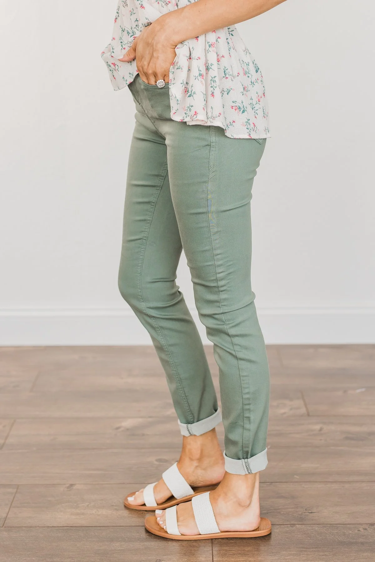 Rubberband Stretch Skinny Jeans- Paris Wash - Image 6