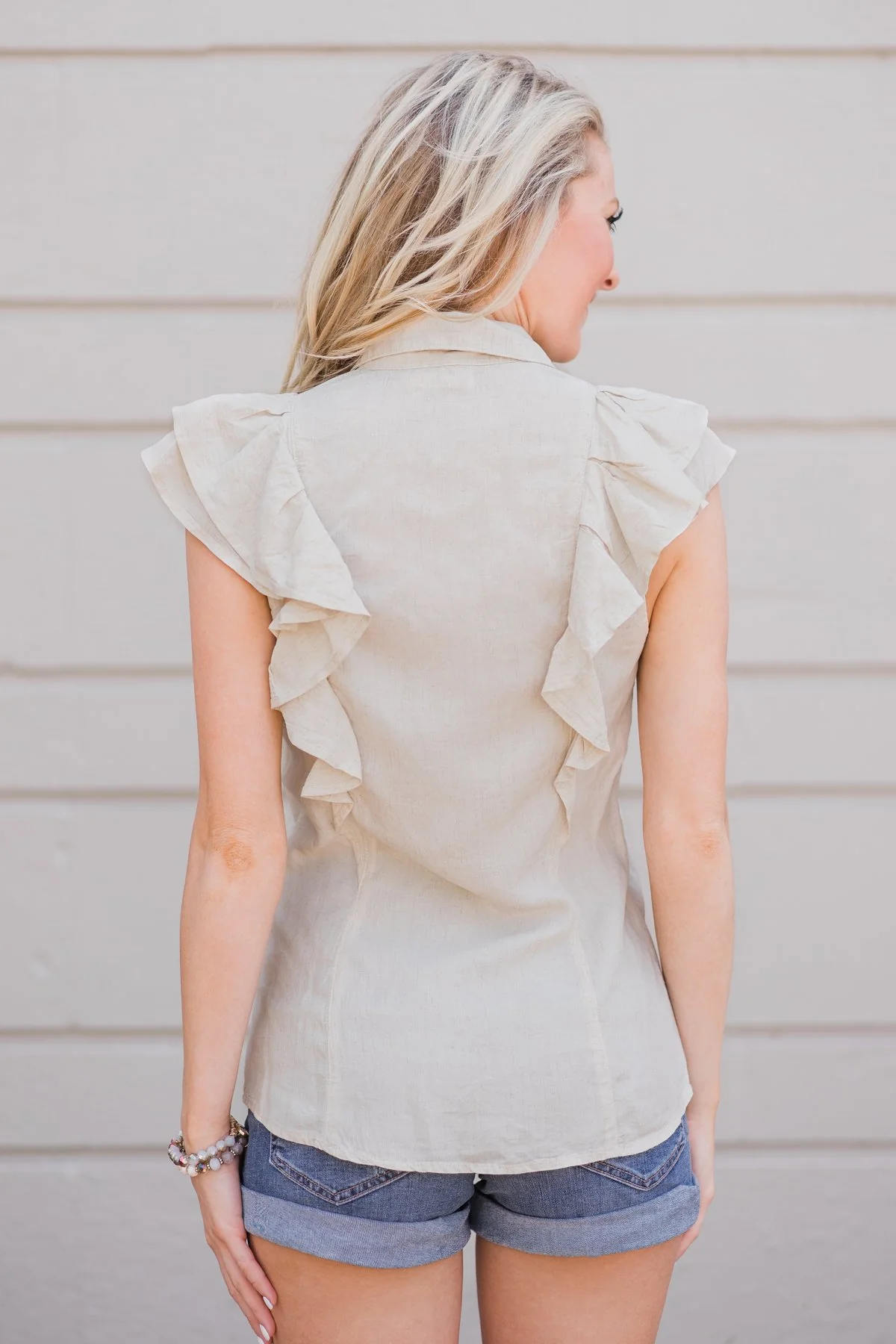 Ruffled Up Cutie Top- Oatmeal - Image 7