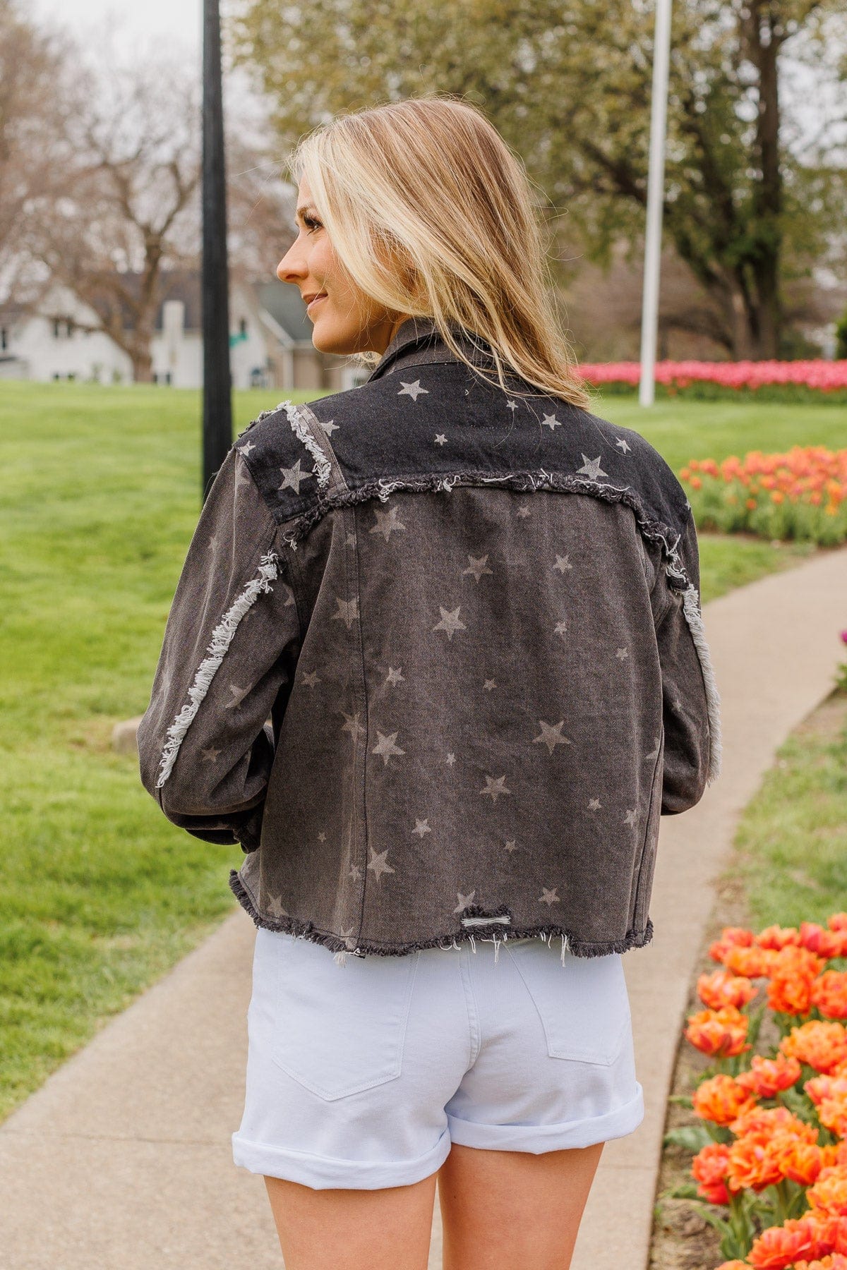 Rugged Beauty Distressed Jacket- Black - Image 8