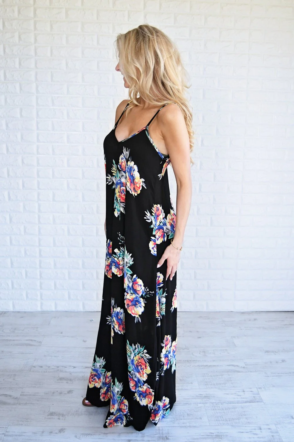 Rumor Has It Black Floral Dress - Image 5