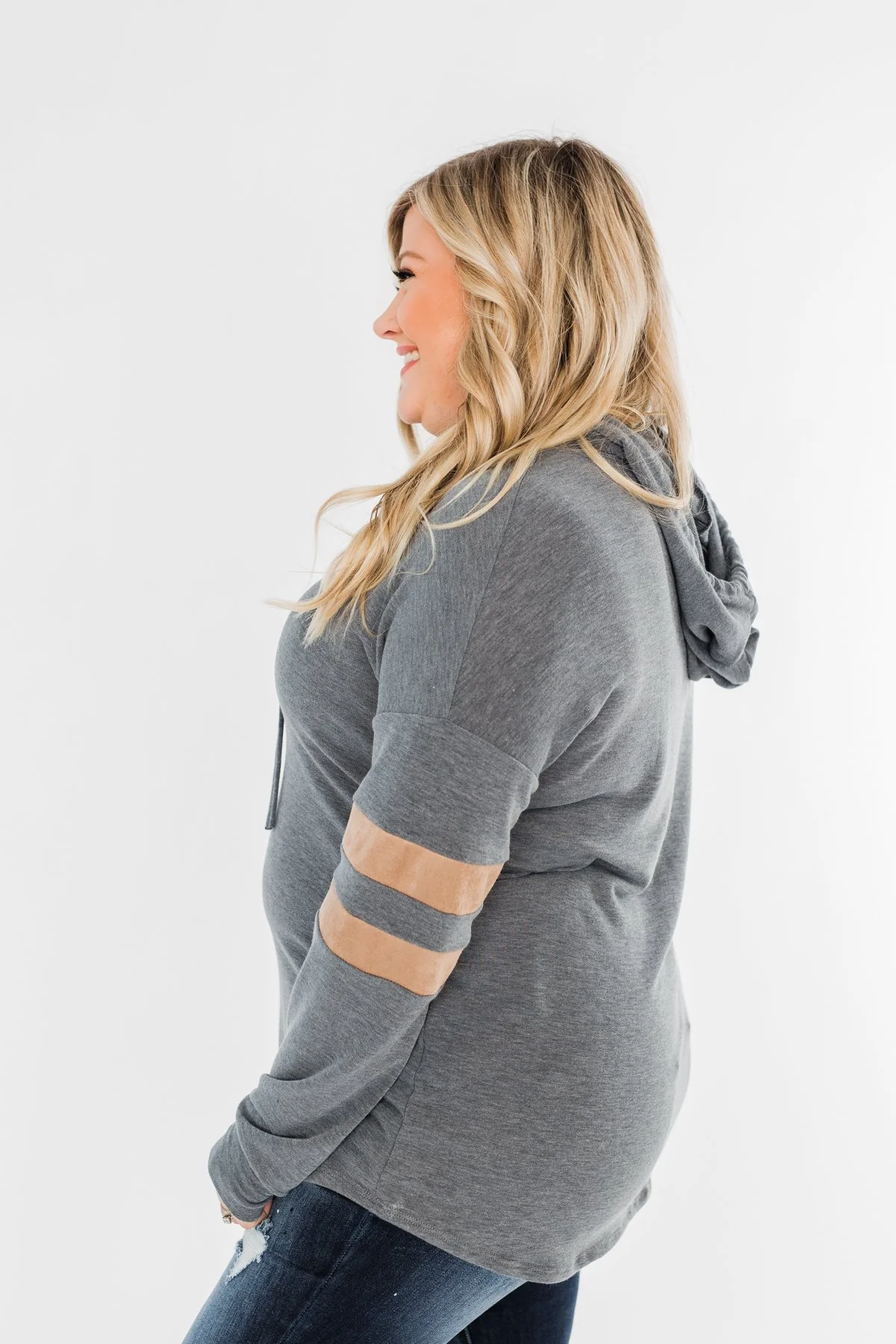 Run Around Town Lightweight Hoodie- Steel Grey - Image 8