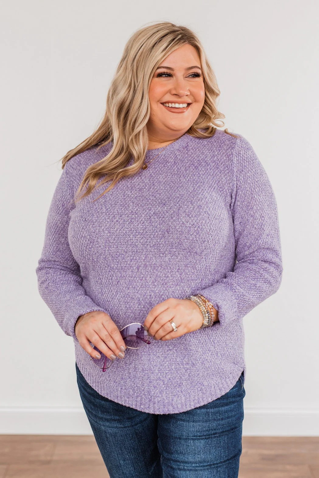 Runway Beauty Knit Sweater- Lavender - Image 2