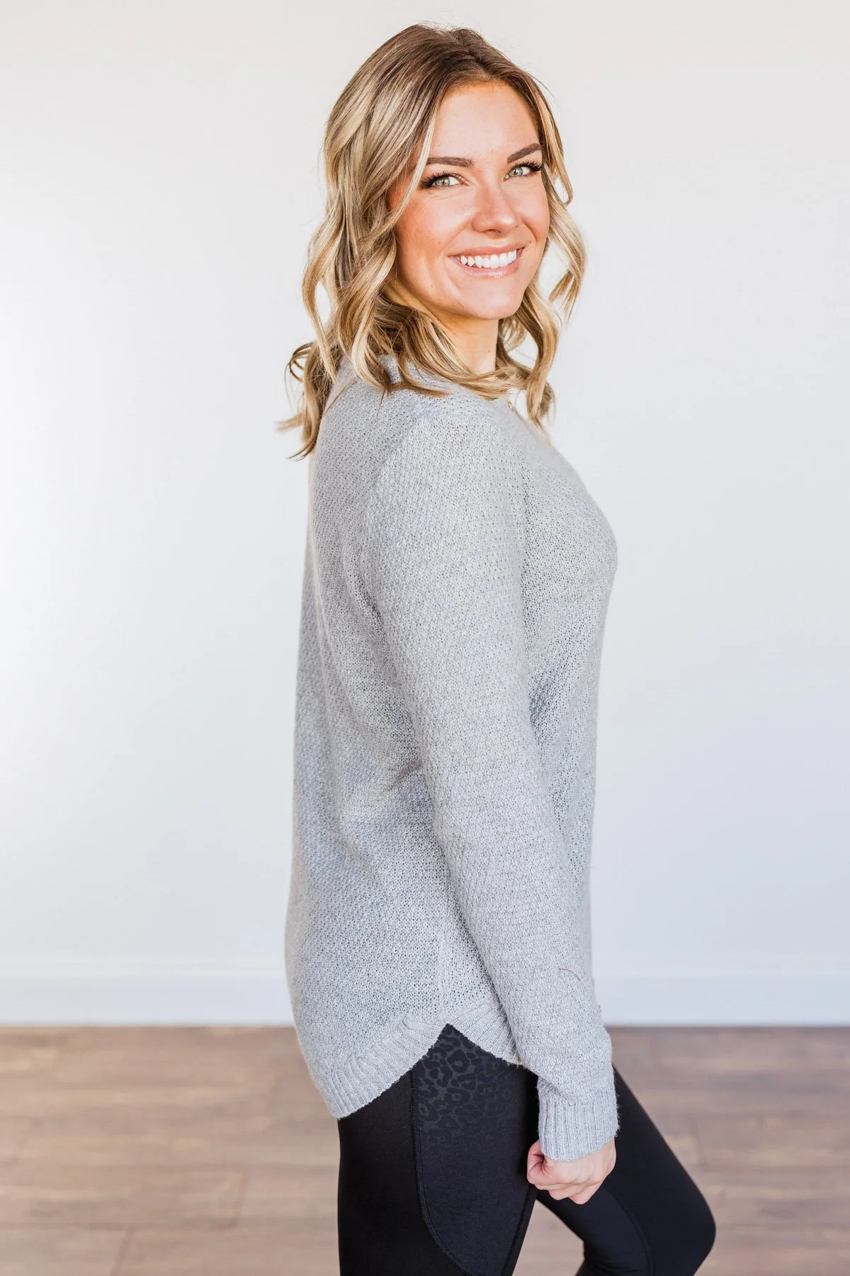 Runway Beauty Knit Sweater- Light Grey - Image 12