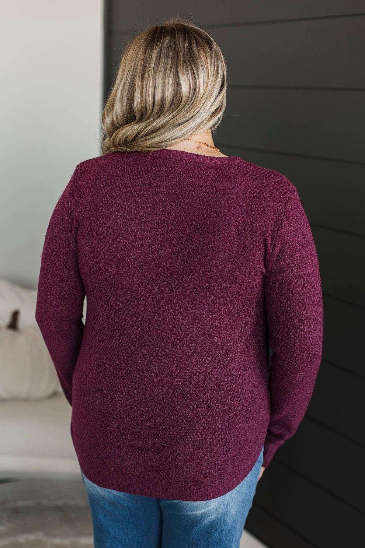 Runway Beauty Knit Sweater- Mulberry - Image 8