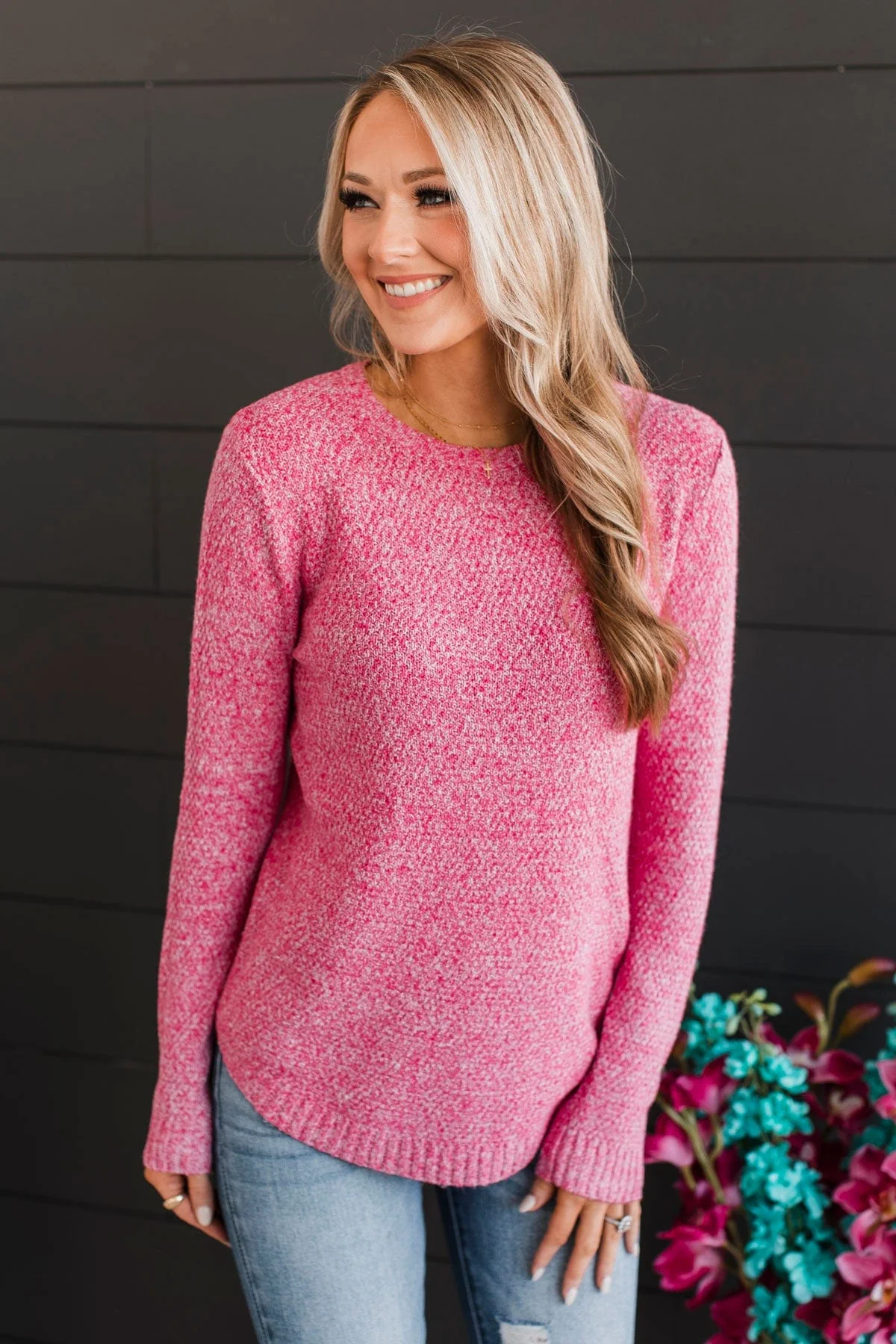 Runway Beauty Knit Sweater- Pink - Image 6