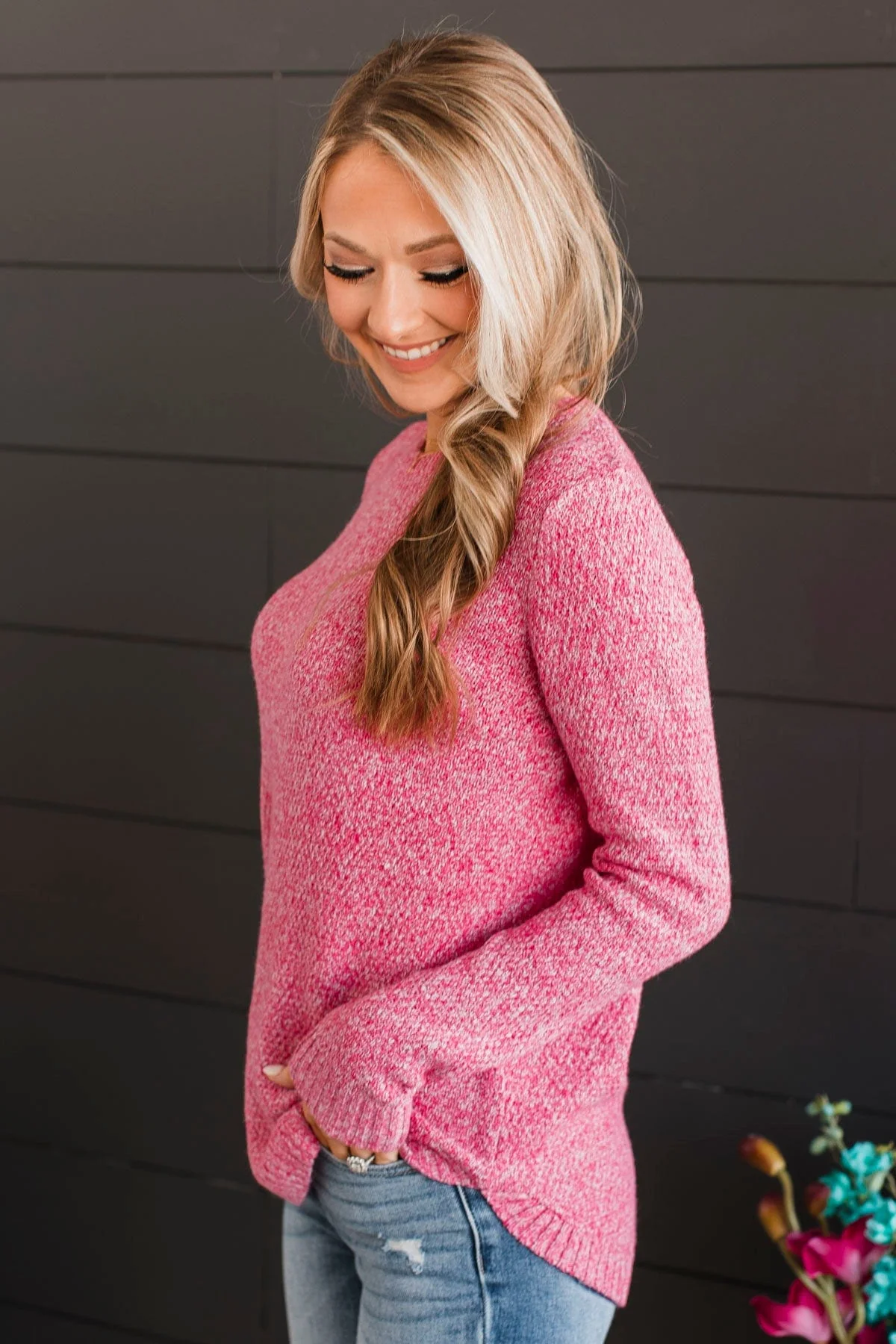 Runway Beauty Knit Sweater- Pink - Image 9