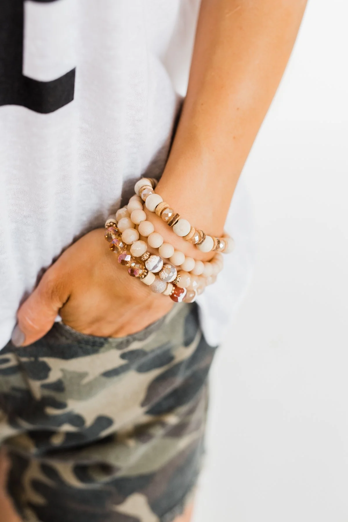 Safari Vacation Bracelet Set- Beige - Image 2