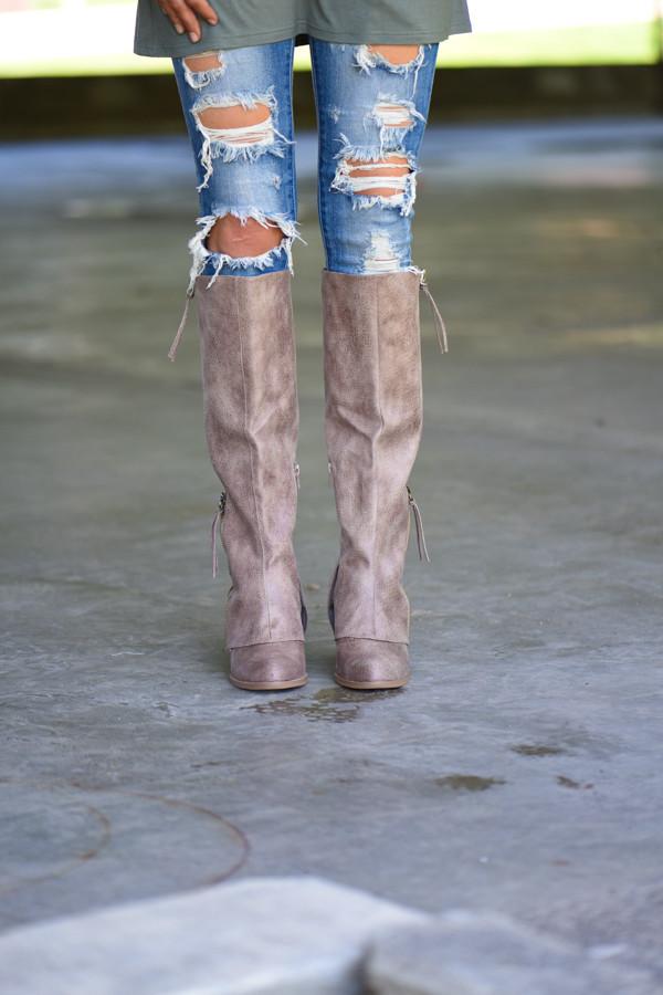 Sassy Classy in Taupe Boots - Image 2
