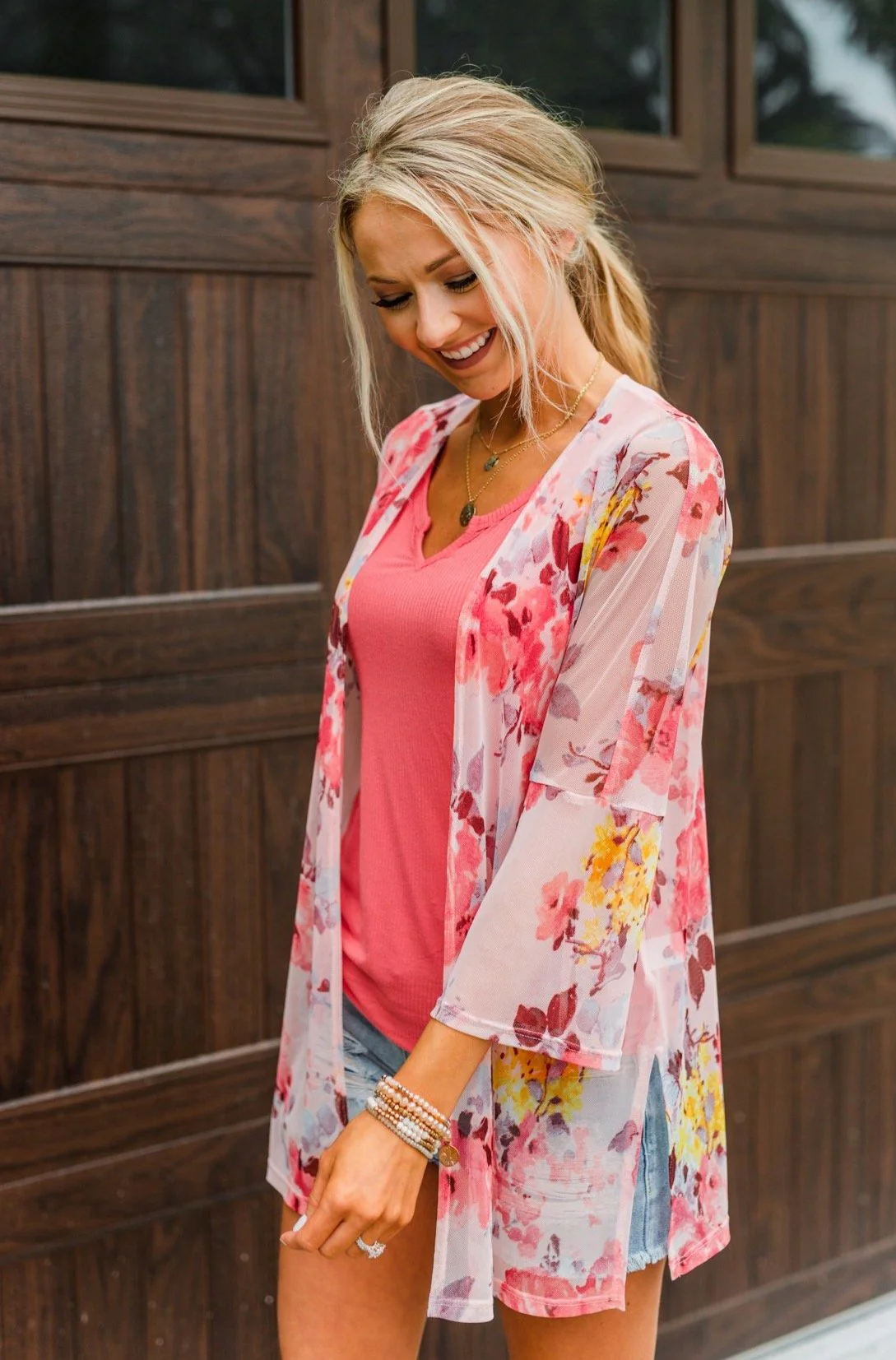 Scents Of Spring Floral Kimono- Light Pink - Image 11