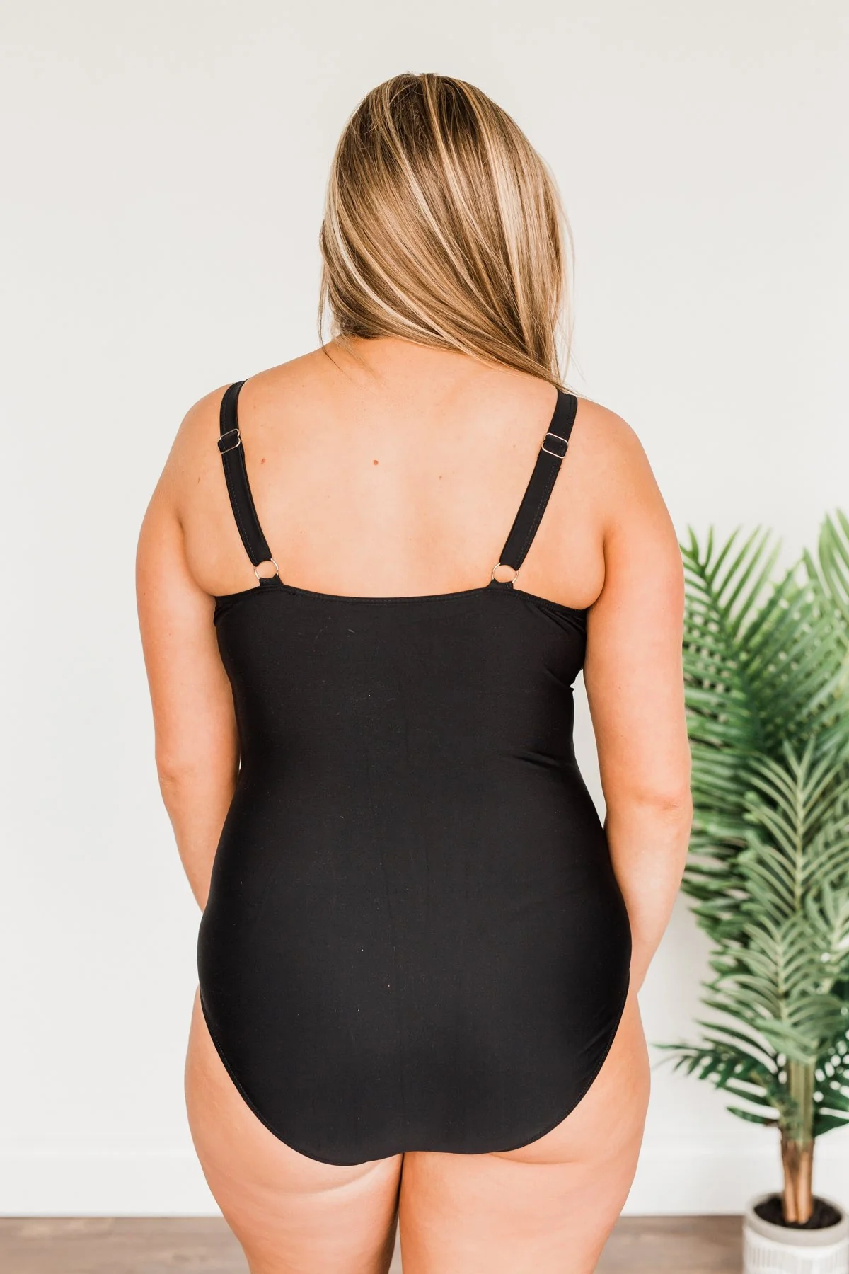 Seaside Smiles Ruched One-Piece Swimsuit- Black - Image 15