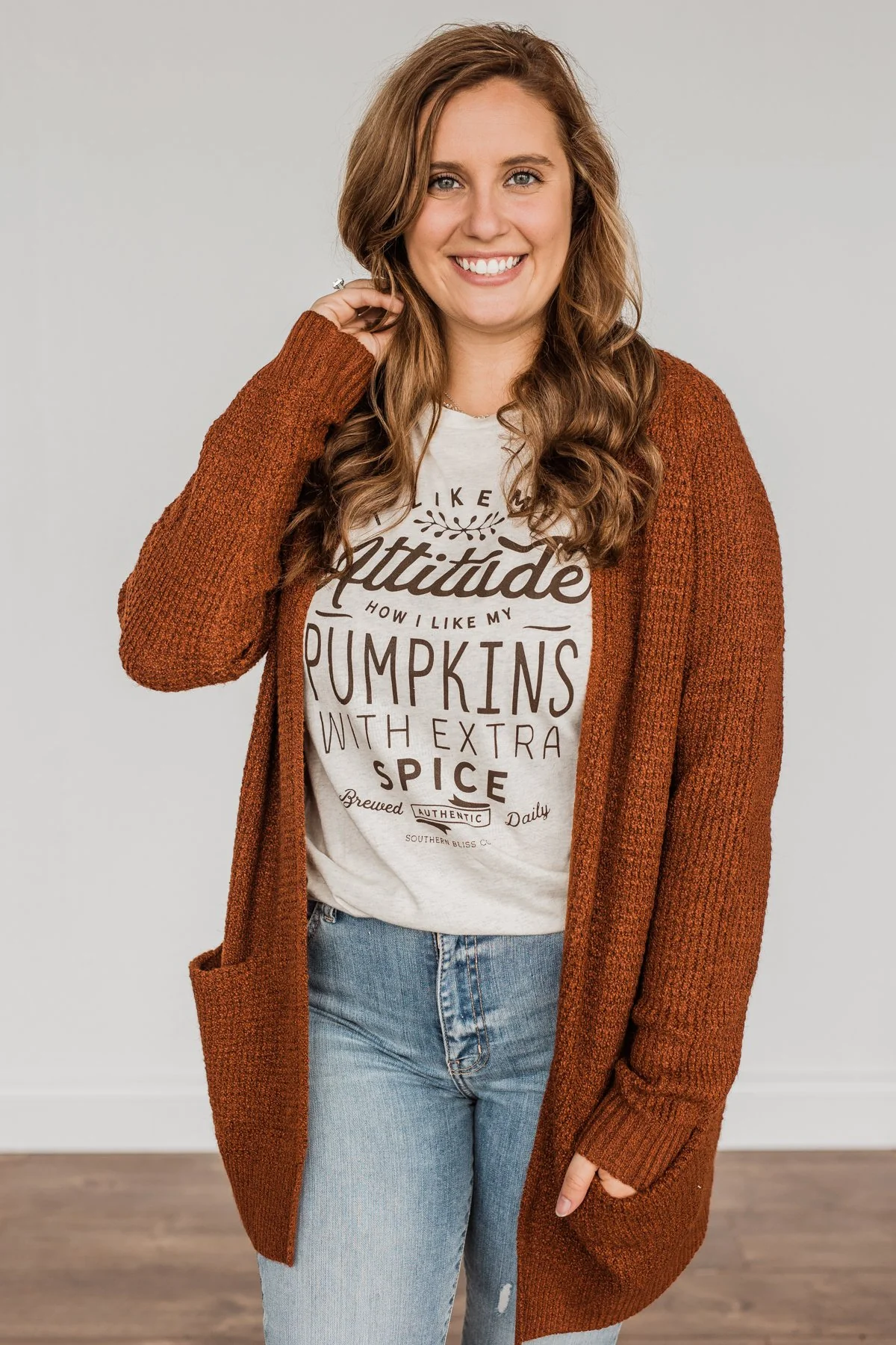 Season Of Change Knit Cardigan- Deep Rust - Image 8