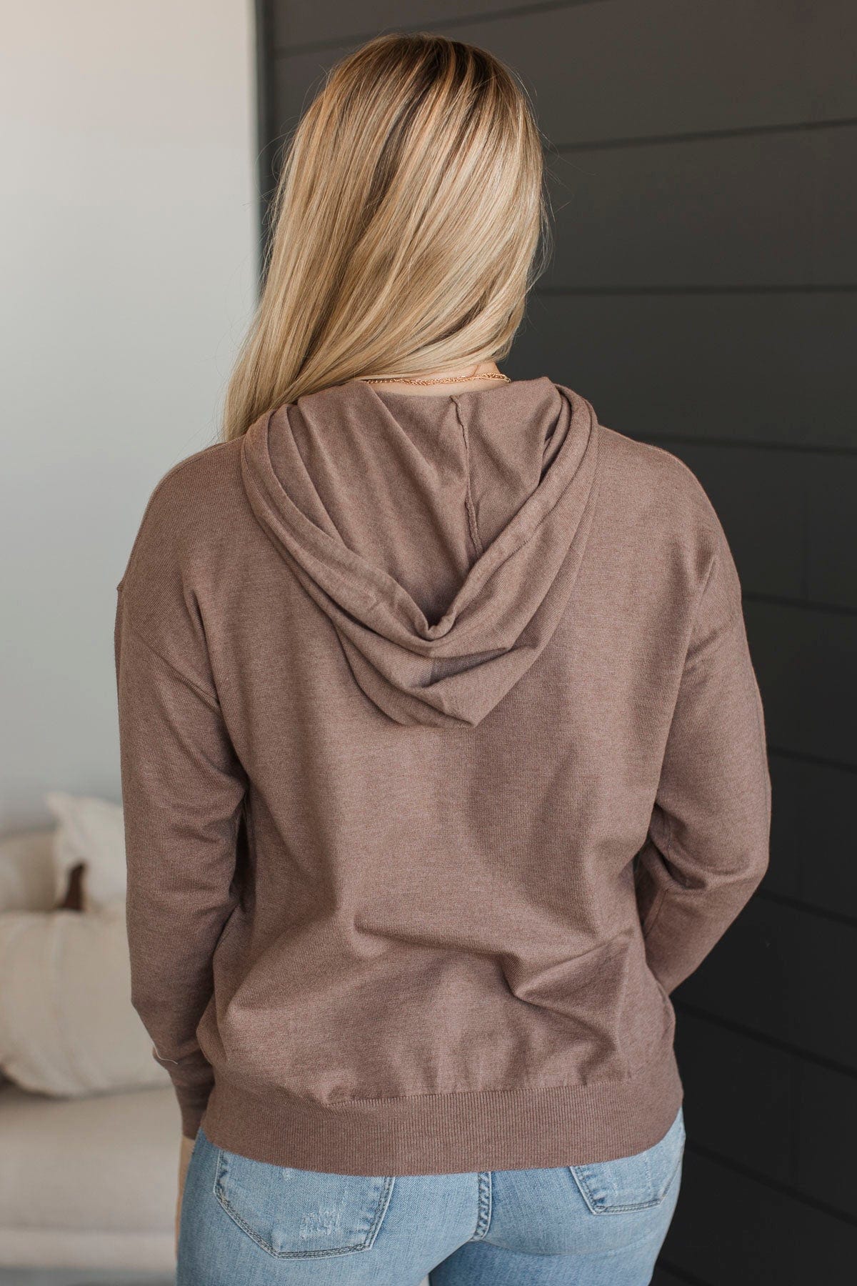 Second Chances Hooded Pullover Top- Mocha - Image 7
