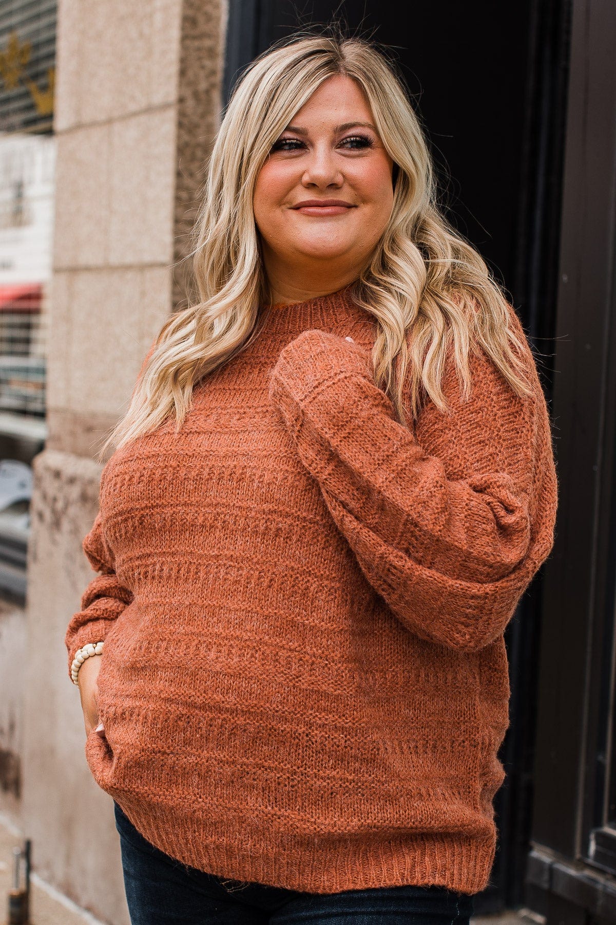 See The Good Knit Sweater- Burnt Orange - Image 6