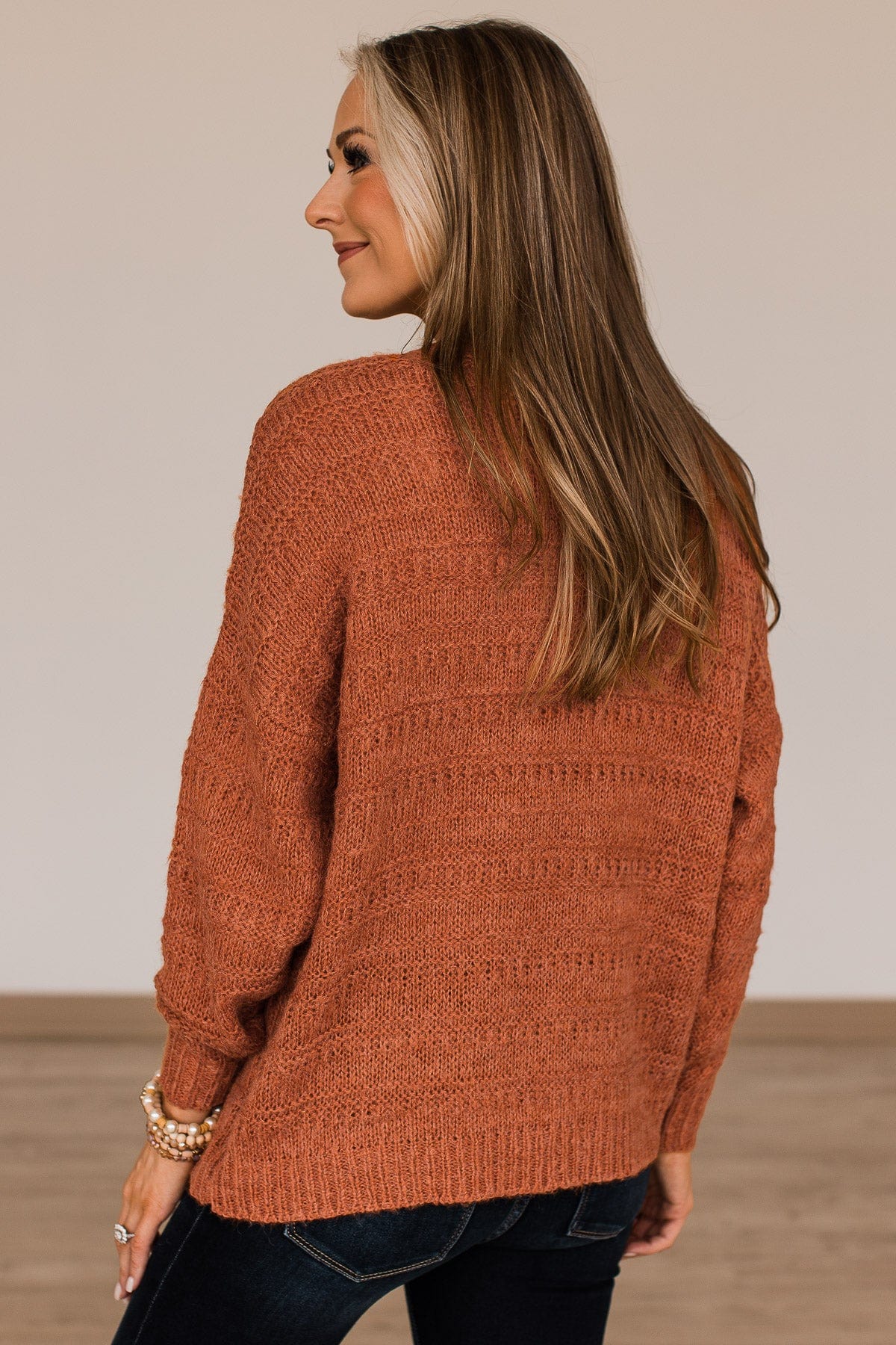 See The Good Knit Sweater- Burnt Orange - Image 9
